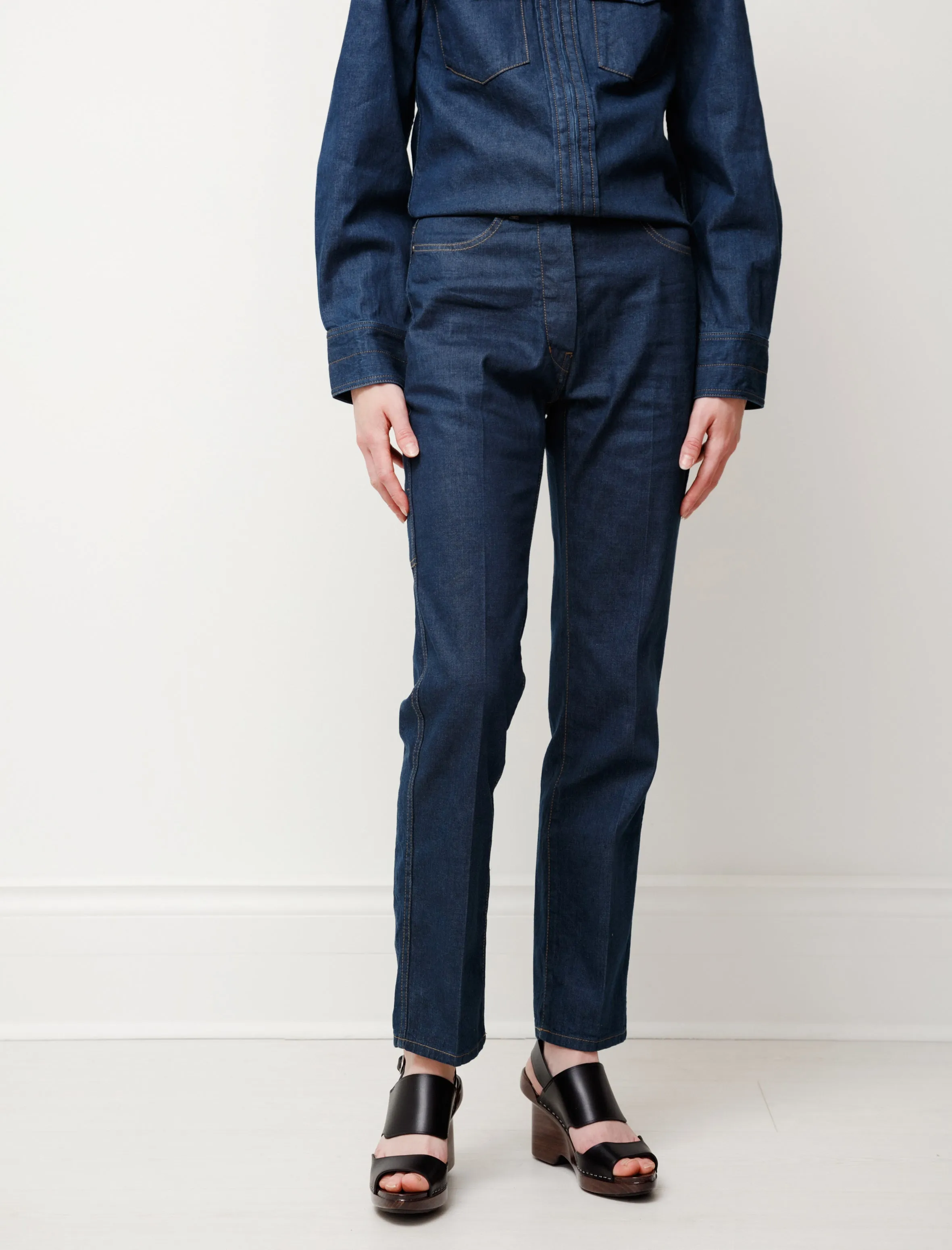 Fitted Denim Pants Jean Blue sold by SHOP NEIGHBOR product image thumbnail 2