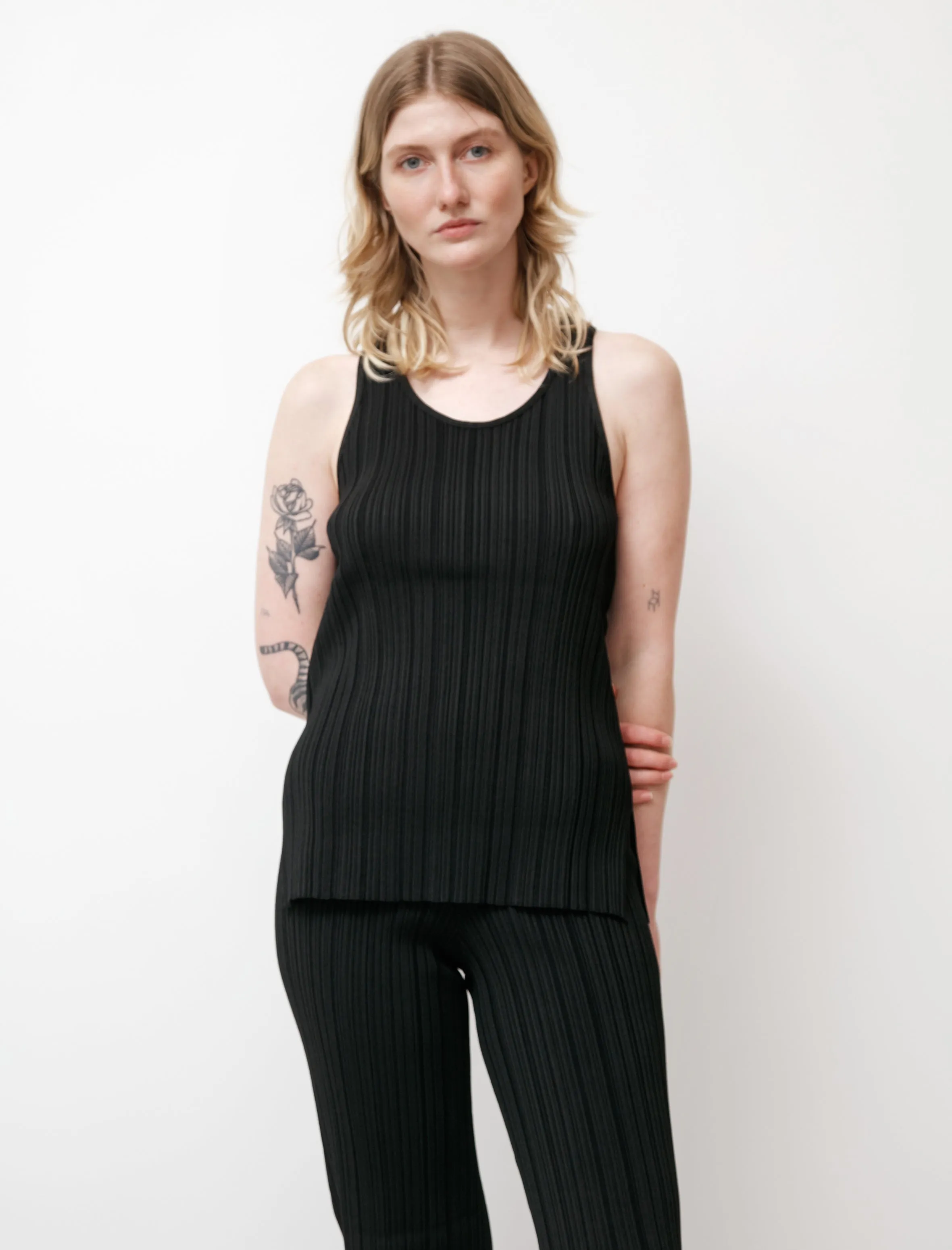 Rib Knit Tank Top Black sold by SHOP NEIGHBOR product image thumbnail 2