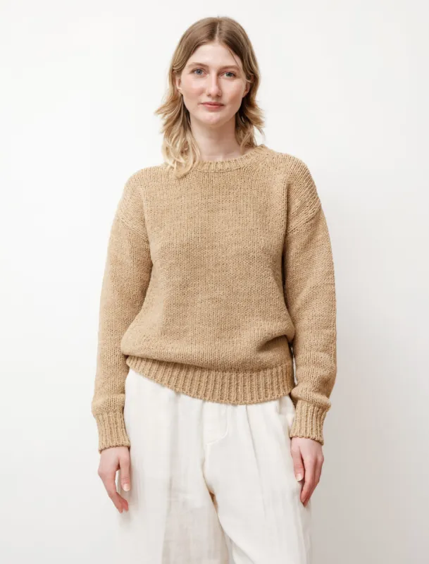 Fettucia Sweater Light Khaki made by SHOP NEIGHBOR