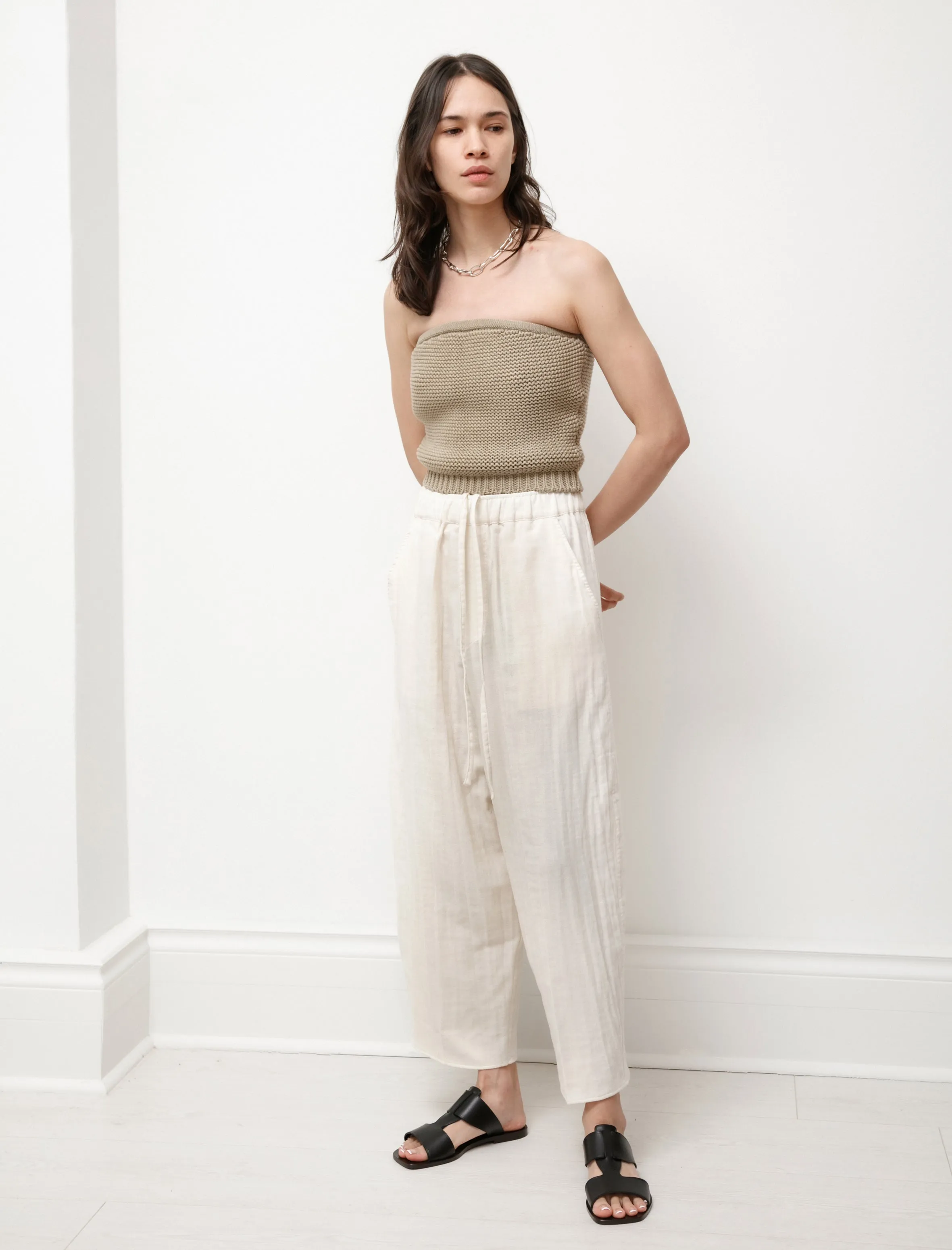 Japanese Cotton/Linen Moroccan Pants White sold by SHOP NEIGHBOR product image thumbnail 3