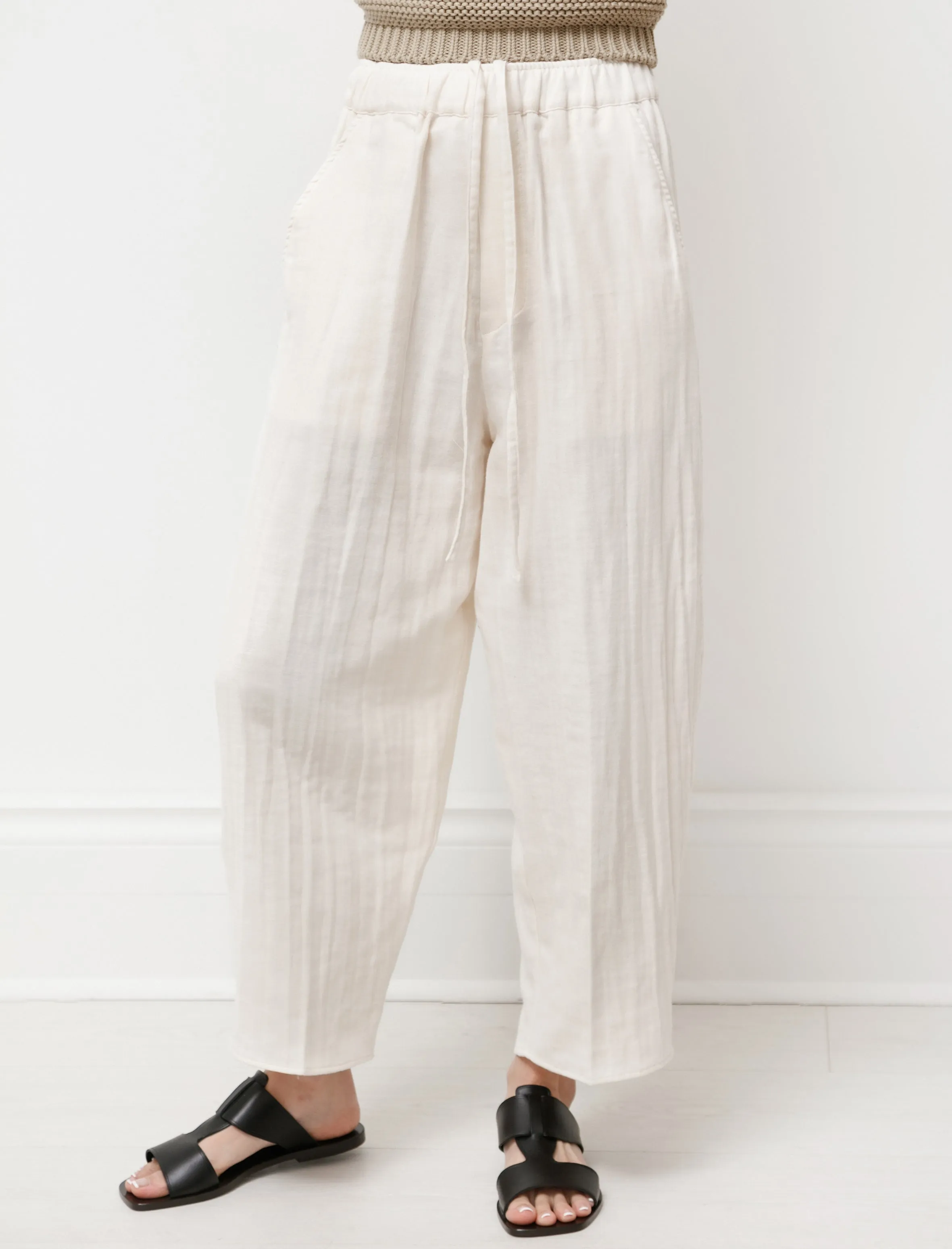 Japanese Cotton/Linen Moroccan Pants White sold by SHOP NEIGHBOR product image thumbnail 2