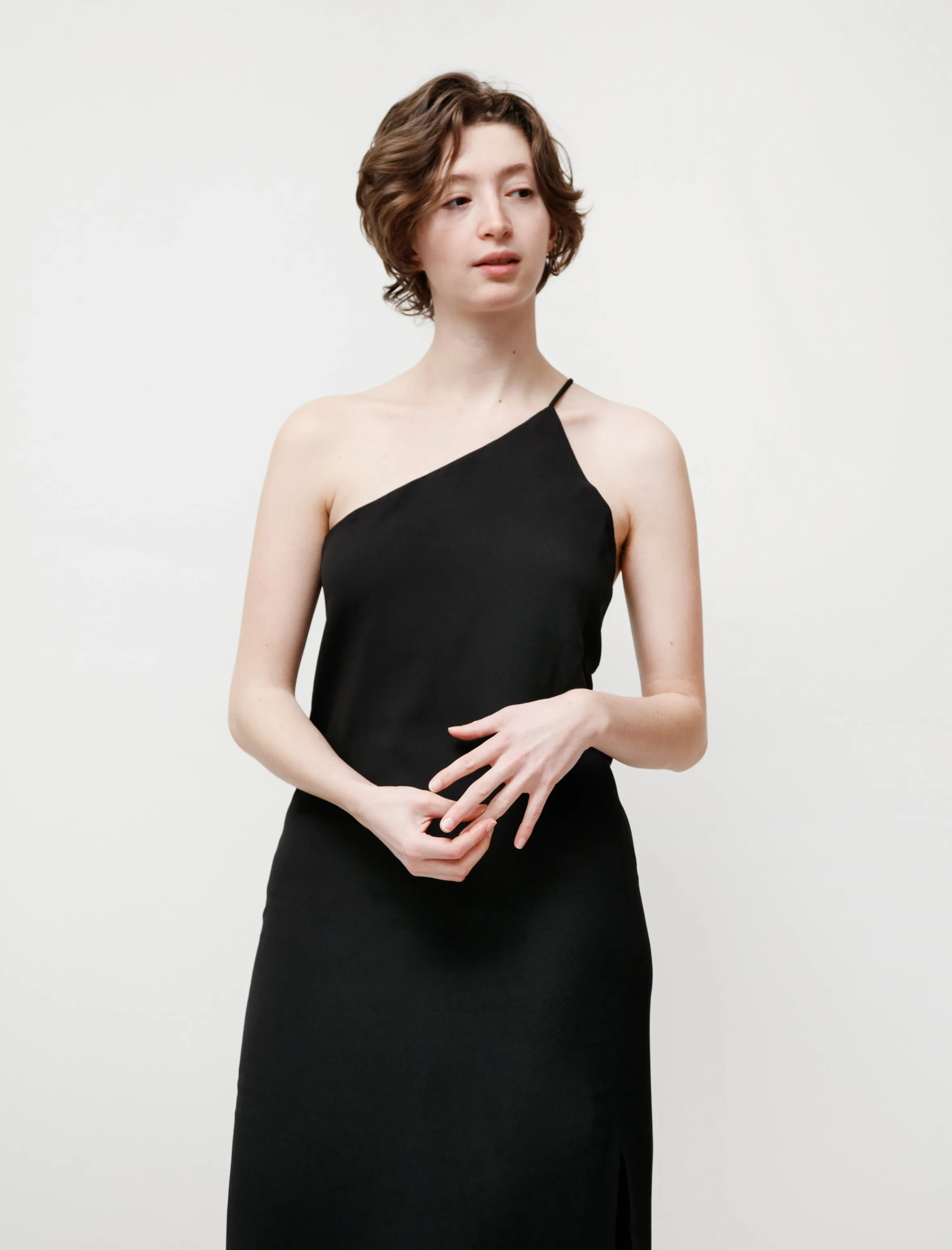 One Shoulder Dress Crepe Black sold by SHOP NEIGHBOR product image thumbnail 3