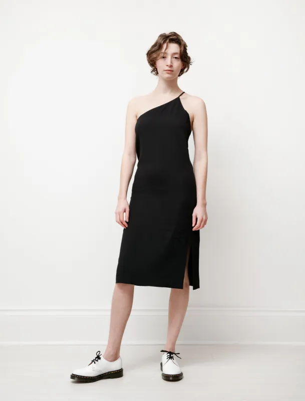 One Shoulder Dress Crepe Black sold by SHOP NEIGHBOR