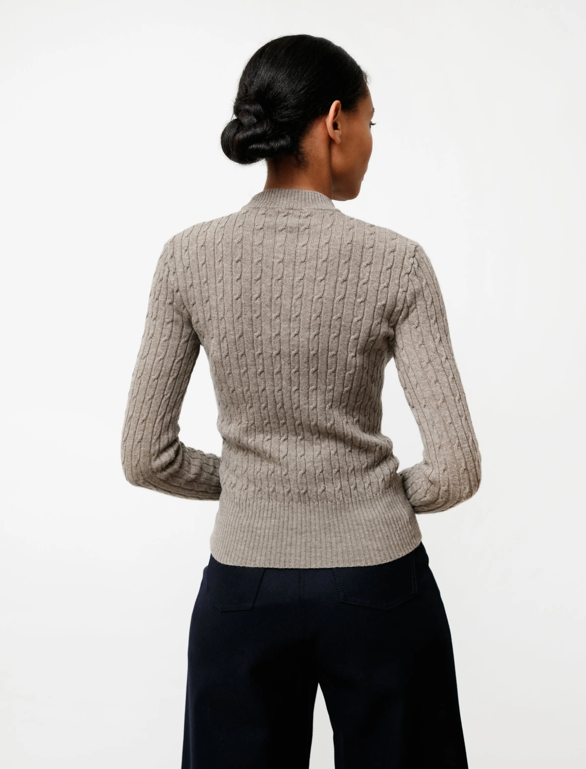 Thin Cable Knit Taupe sold by SHOP NEIGHBOR product image thumbnail 3