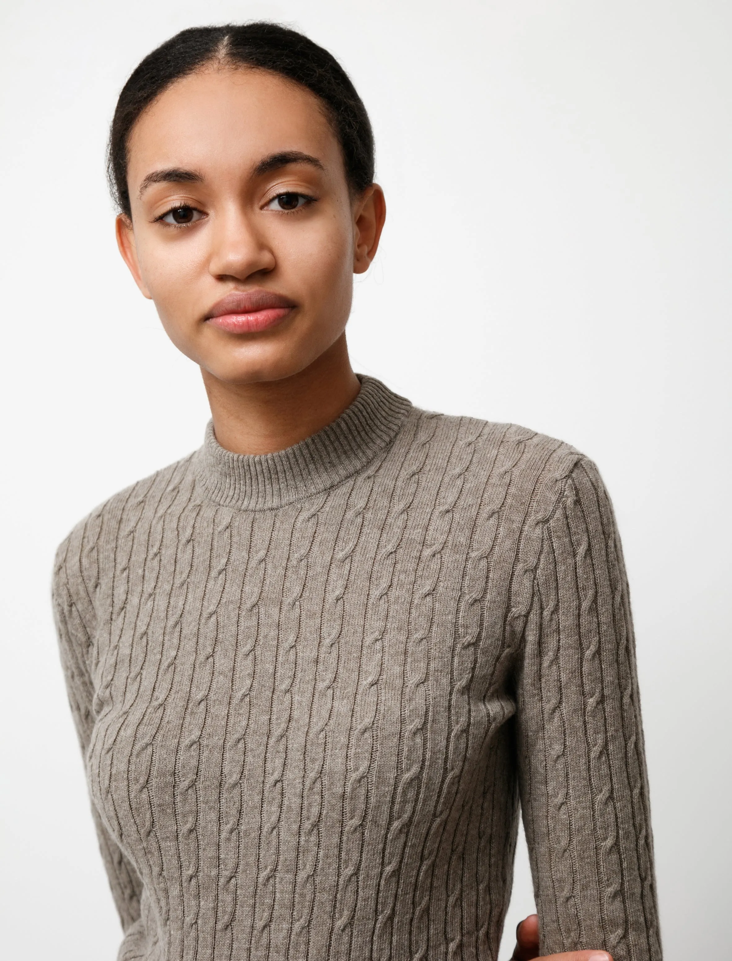 Thin Cable Knit Taupe sold by SHOP NEIGHBOR product image thumbnail 2