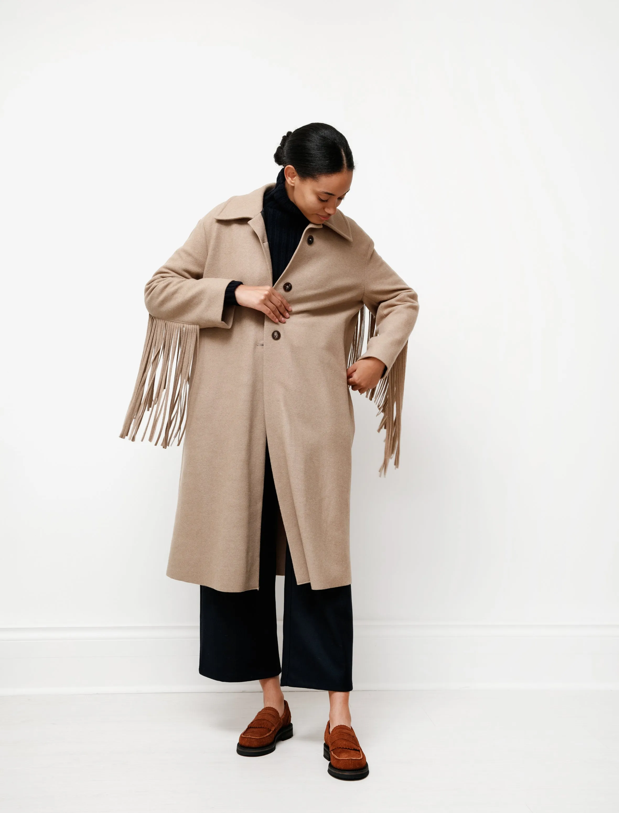 Fringe Coat Taupe sold by SHOP NEIGHBOR product image thumbnail 3
