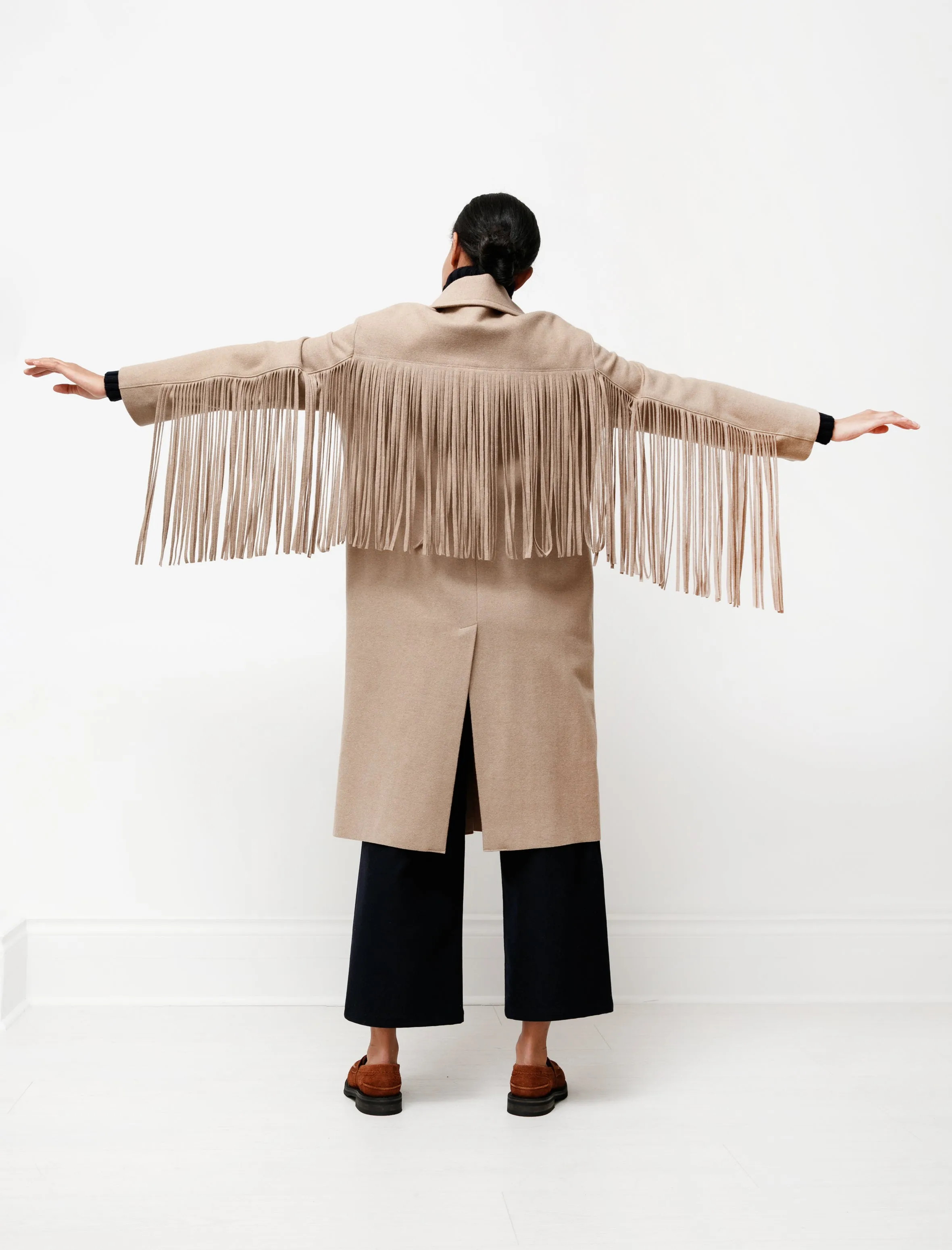 Fringe Coat Taupe sold by SHOP NEIGHBOR product image thumbnail 2