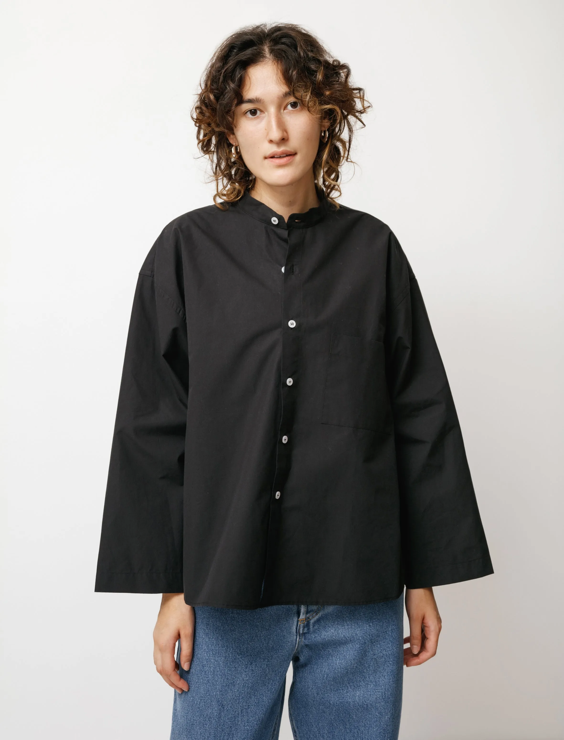 Japanese Dry Cotton Pyjama Shirt Black sold by SHOP NEIGHBOR product image thumbnail 2