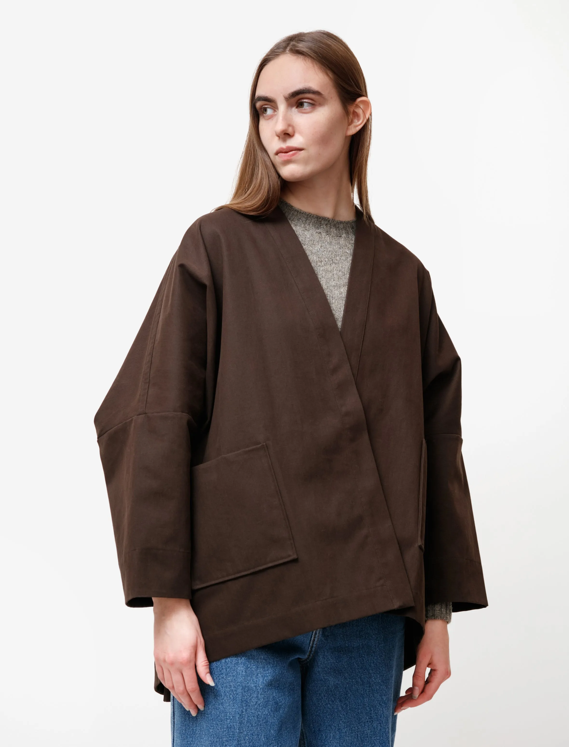Cotton Kimono Cardigan Brown sold by SHOP NEIGHBOR product image thumbnail 4