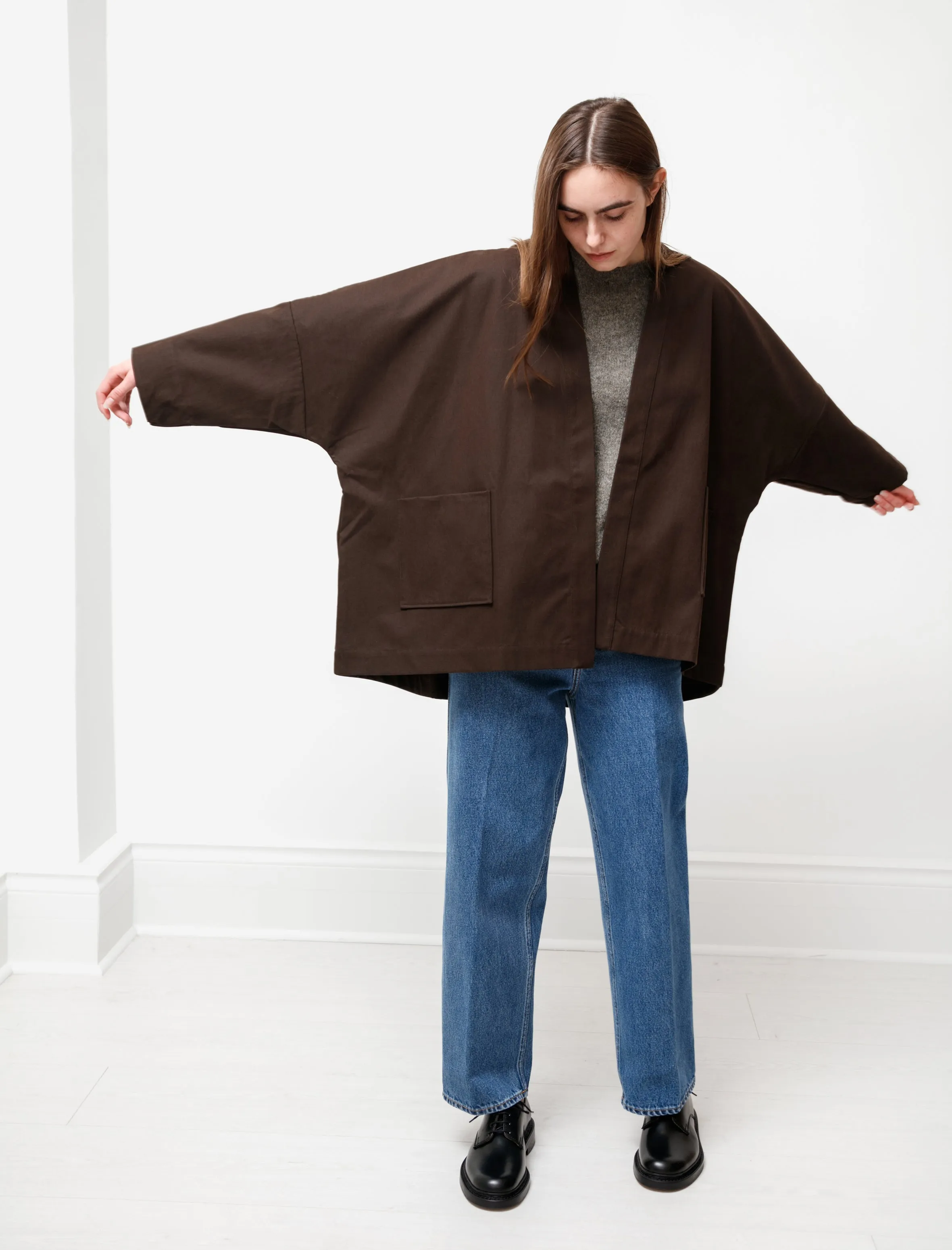 Cotton Kimono Cardigan Brown sold by SHOP NEIGHBOR product image thumbnail 2