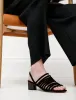 Leone Strappy Suede Sandals Black sold by SHOP NEIGHBOR