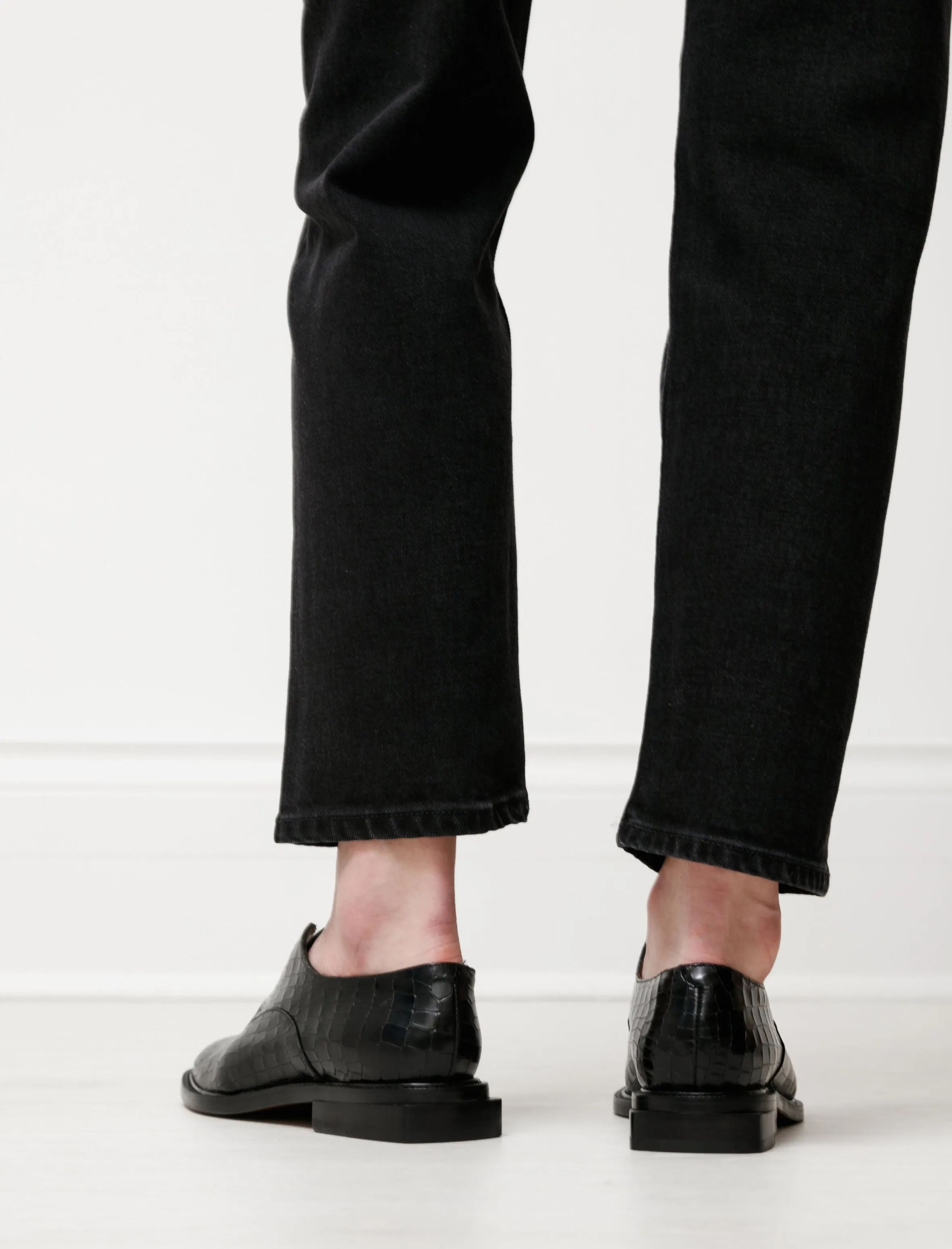 Rayane Stamped Croco Slip On Black sold by SHOP NEIGHBOR product image thumbnail 3