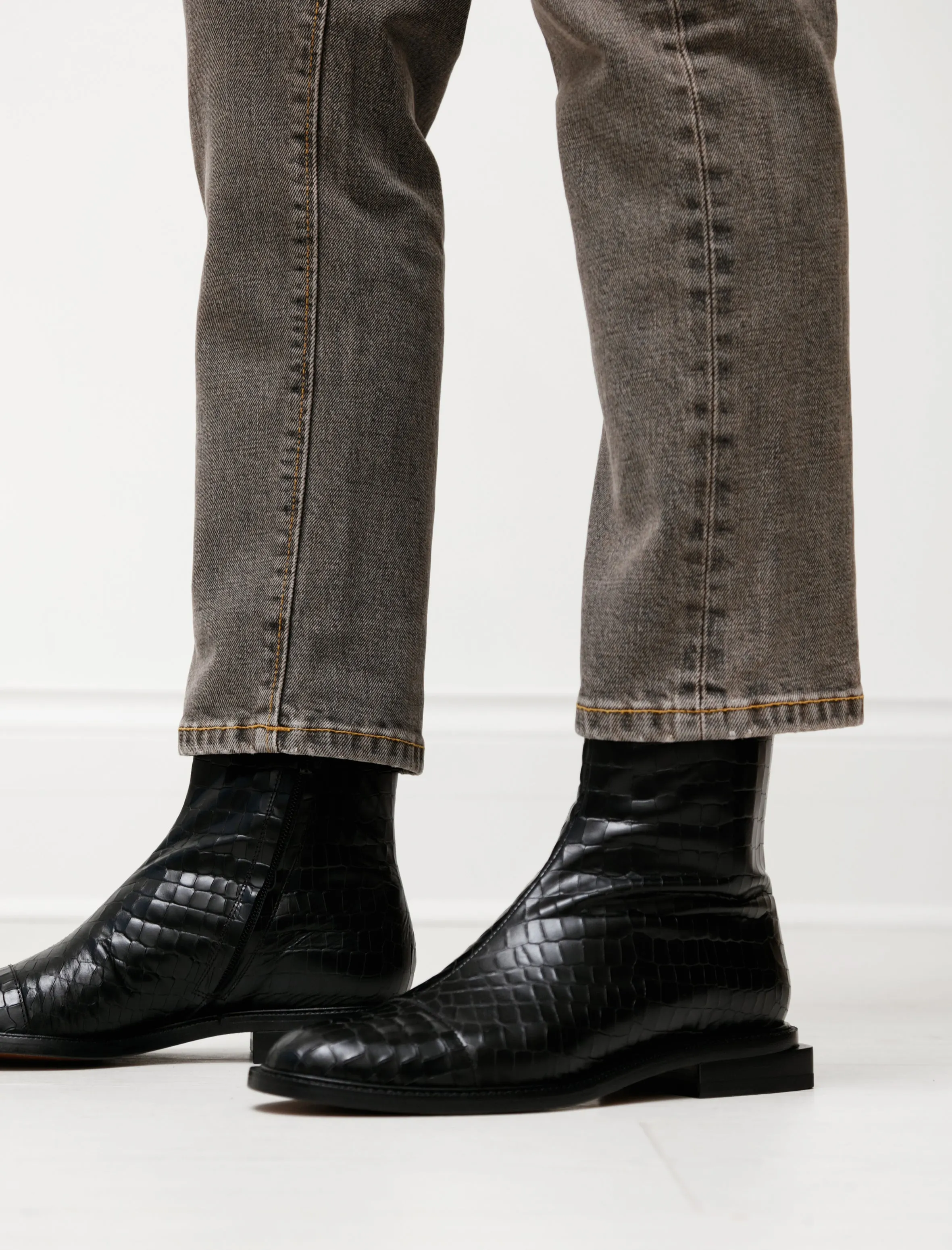 Raphi Stamped Croco Flat Boot sold by SHOP NEIGHBOR product image thumbnail 2