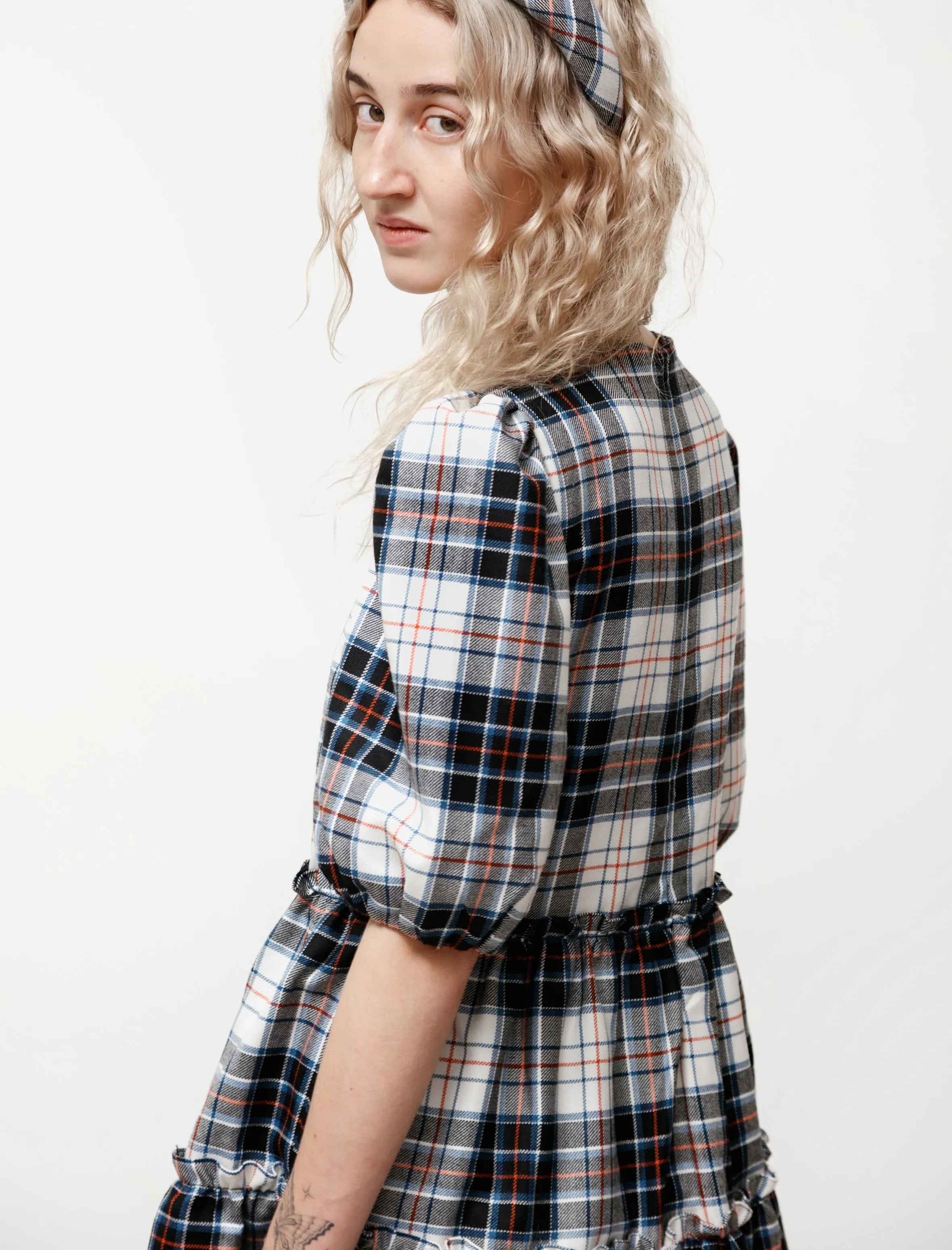 Smith Plaid Dress Cream/Multi sold by SHOP NEIGHBOR product image thumbnail 4