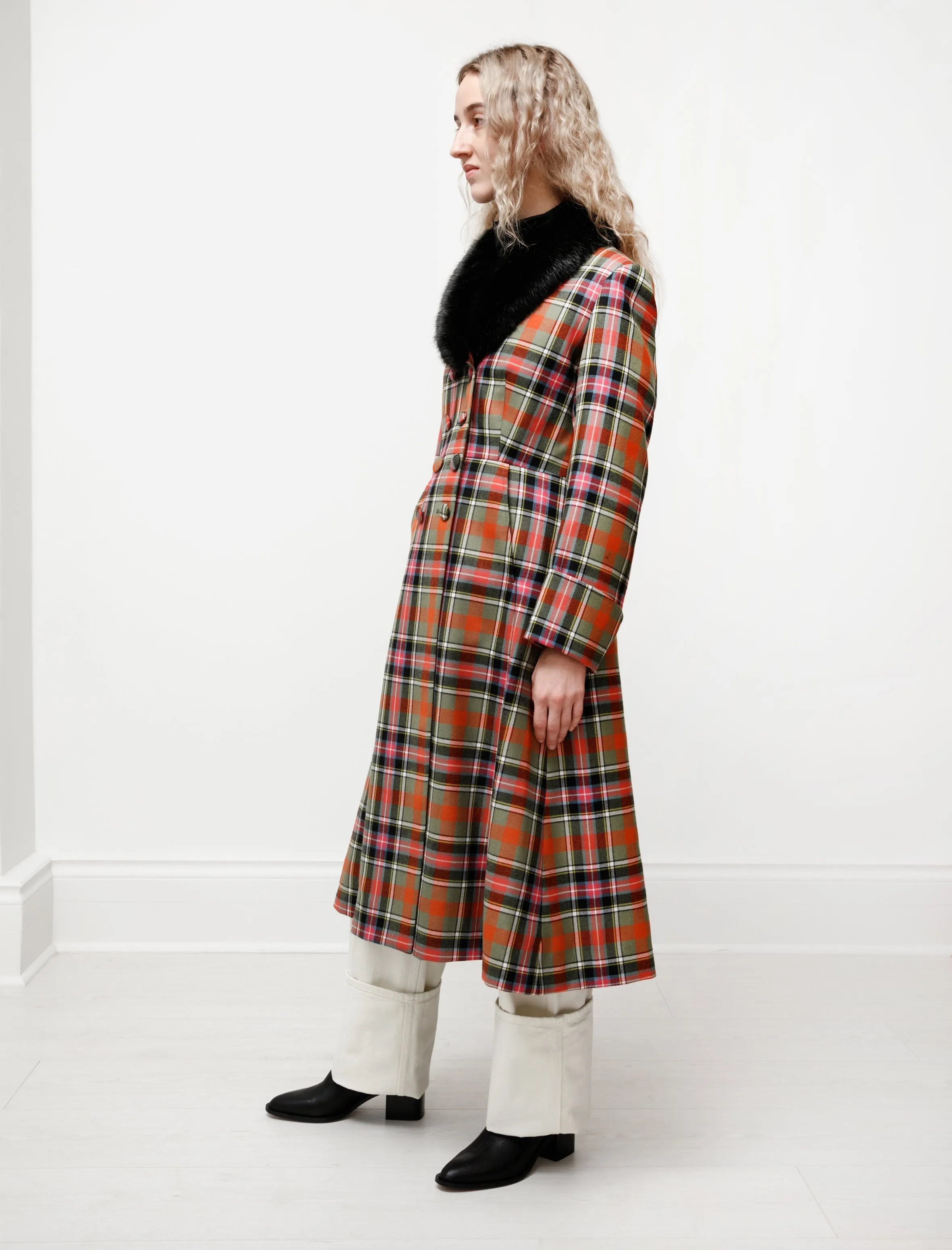 Constantine A-Line Plaid Coat Pink/Multi sold by SHOP NEIGHBOR product image thumbnail 2
