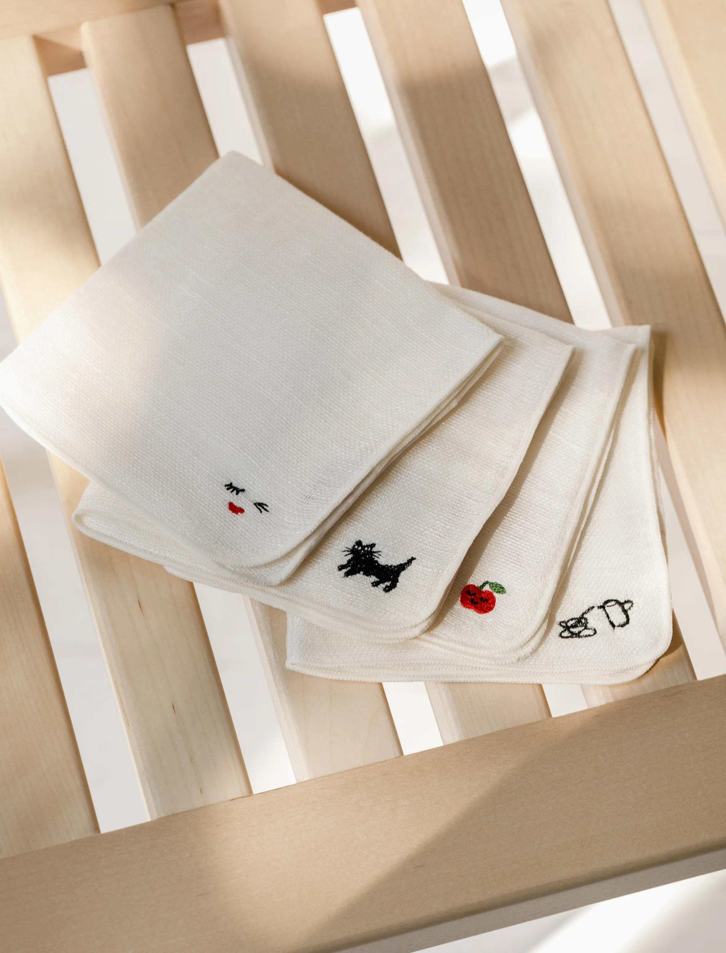 Embroidered Linen Handkerchief sold by SHOP NEIGHBOR product image thumbnail 2