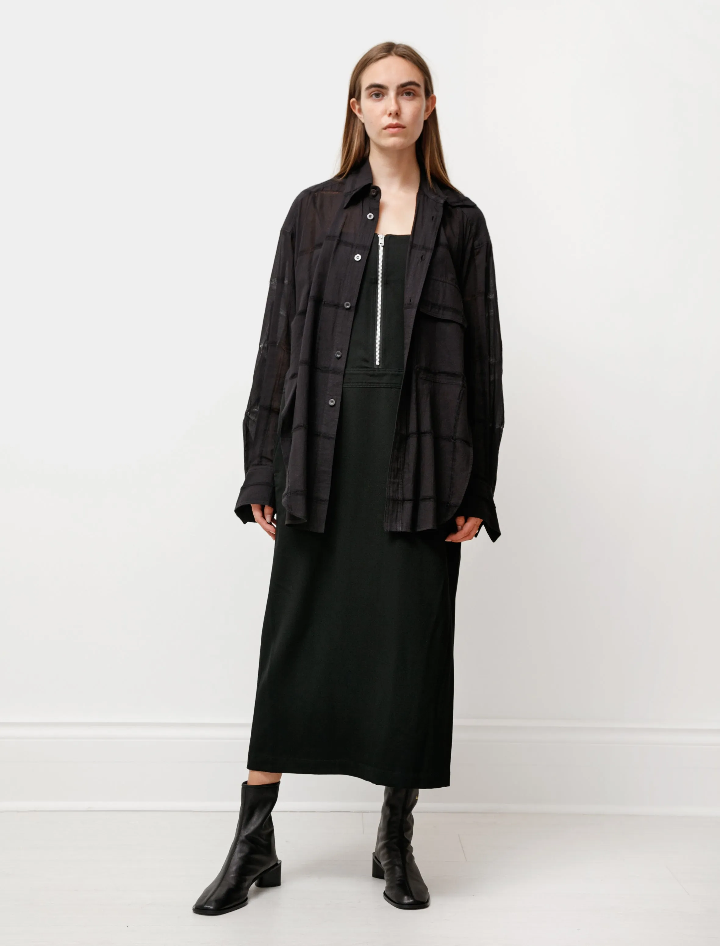 Layered Camisole Zip Dress Black sold by SHOP NEIGHBOR product image thumbnail 3