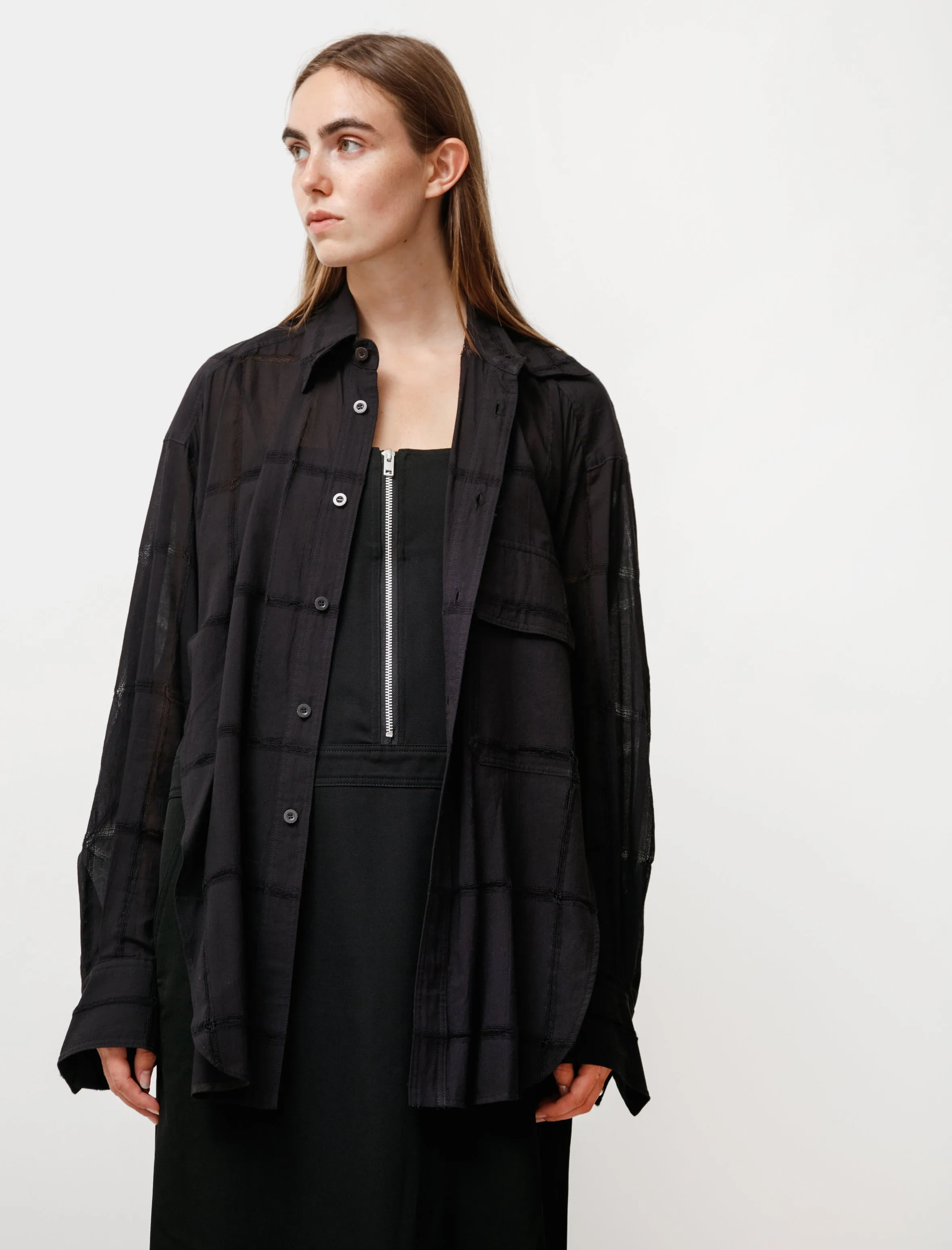 Layered Camisole Zip Dress Black sold by SHOP NEIGHBOR product image thumbnail 5