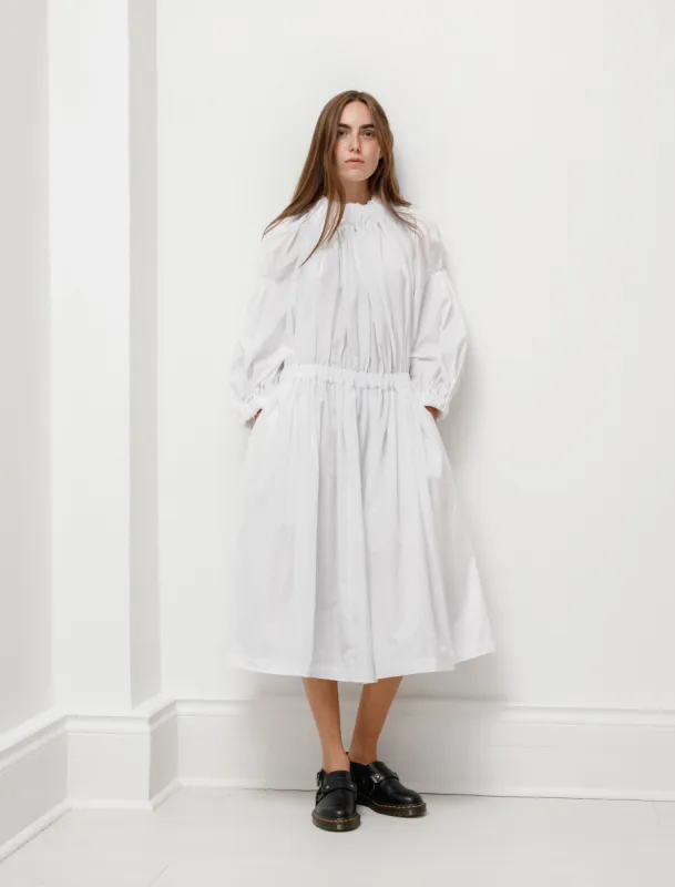 Drop Waist Ruched Dress White sold by SHOP NEIGHBOR