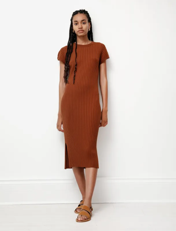 Pretoria Knit Dress Brick sold by SHOP NEIGHBOR