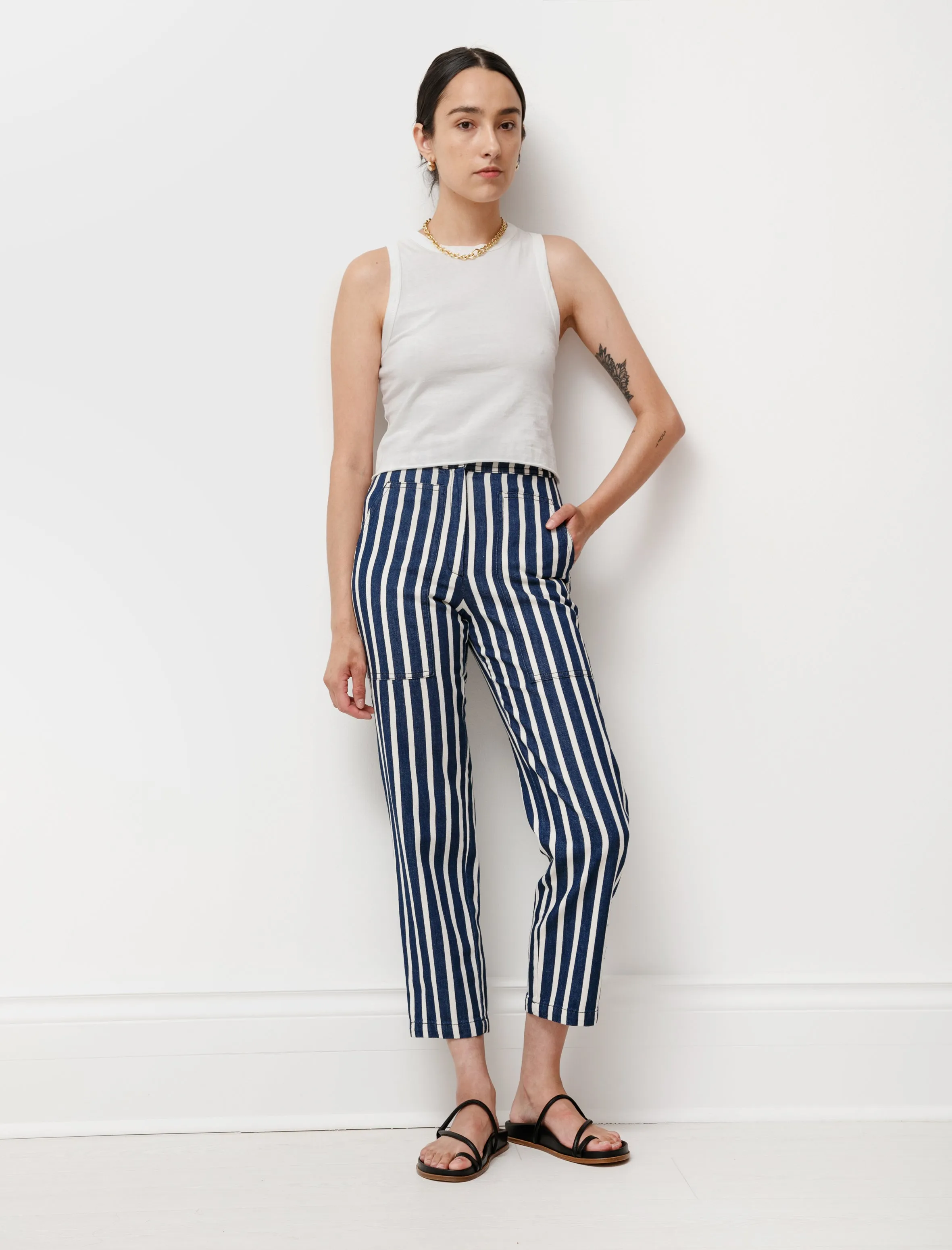 Patch Pocket Striped Jeans sold by SHOP NEIGHBOR product image thumbnail 2