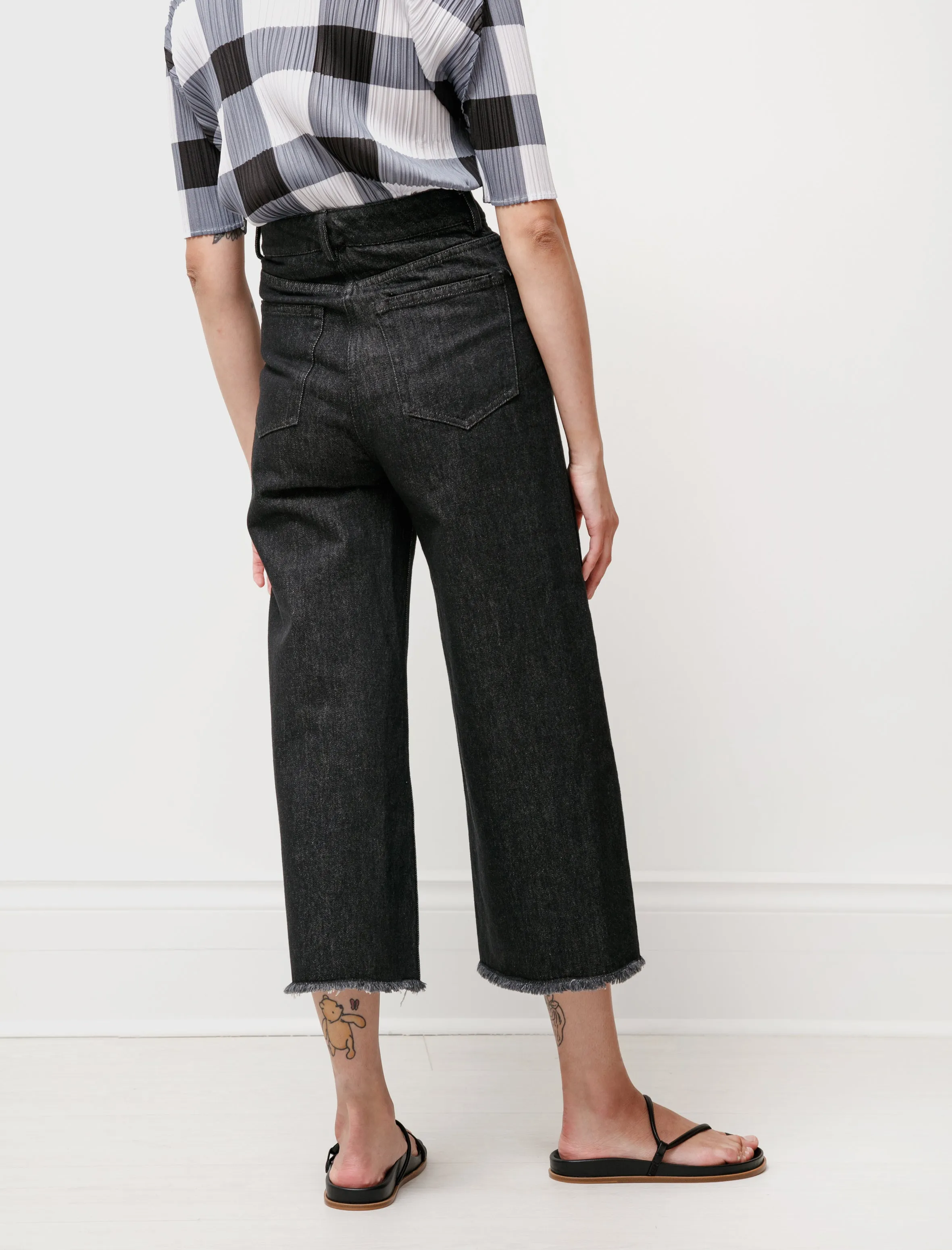 Wide Leg Unfinished Jeans Dark sold by SHOP NEIGHBOR product image thumbnail 4
