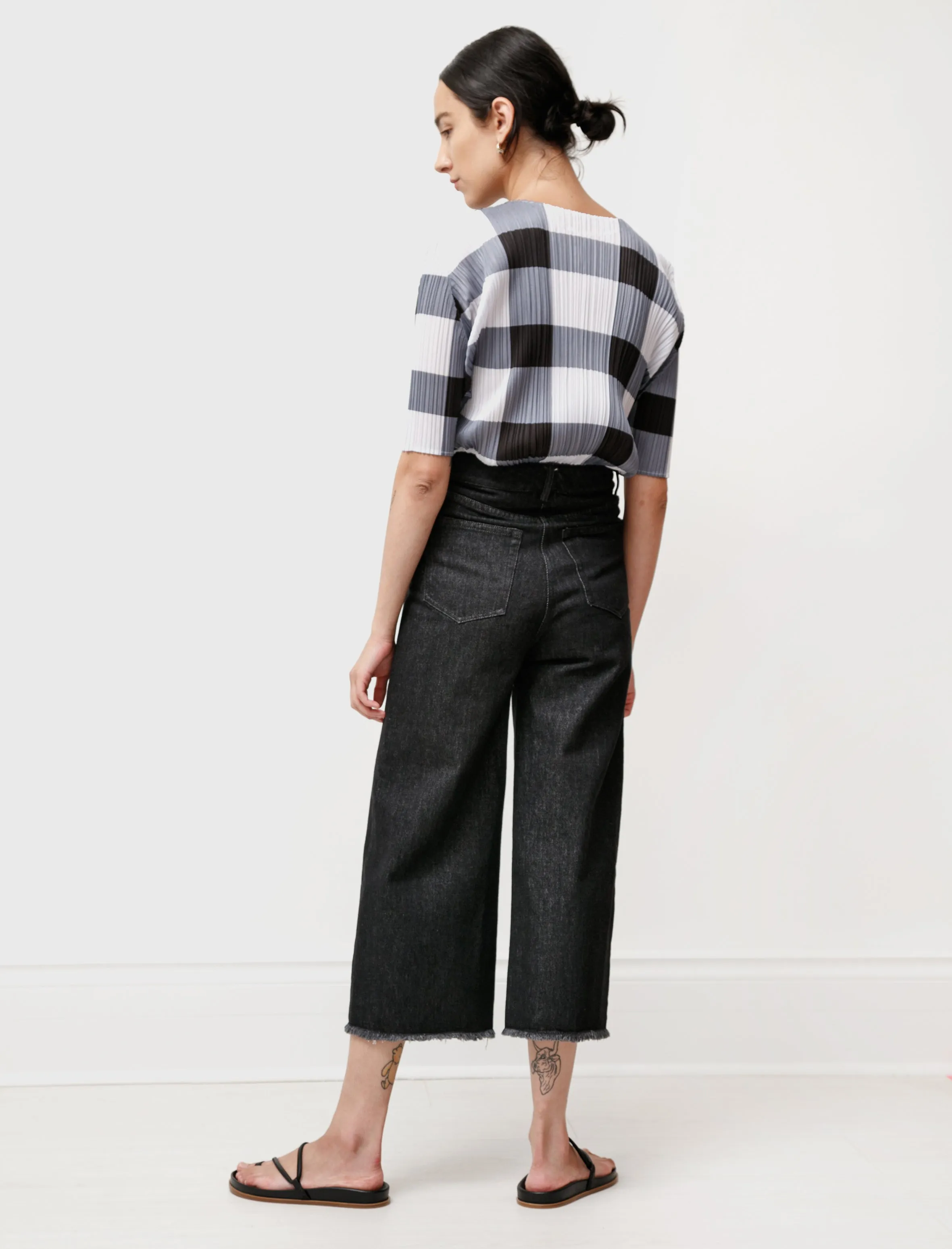 Wide Leg Unfinished Jeans Dark sold by SHOP NEIGHBOR product image thumbnail 3