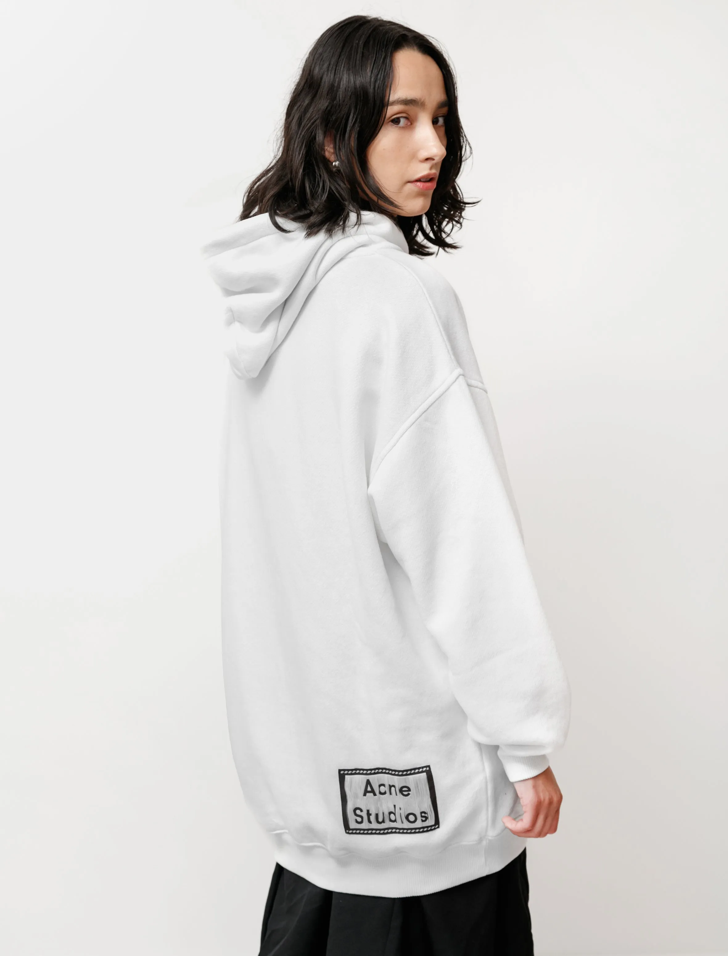 Hooded Sweatshirt Reverse Label Optic White sold by SHOP NEIGHBOR product image thumbnail 2