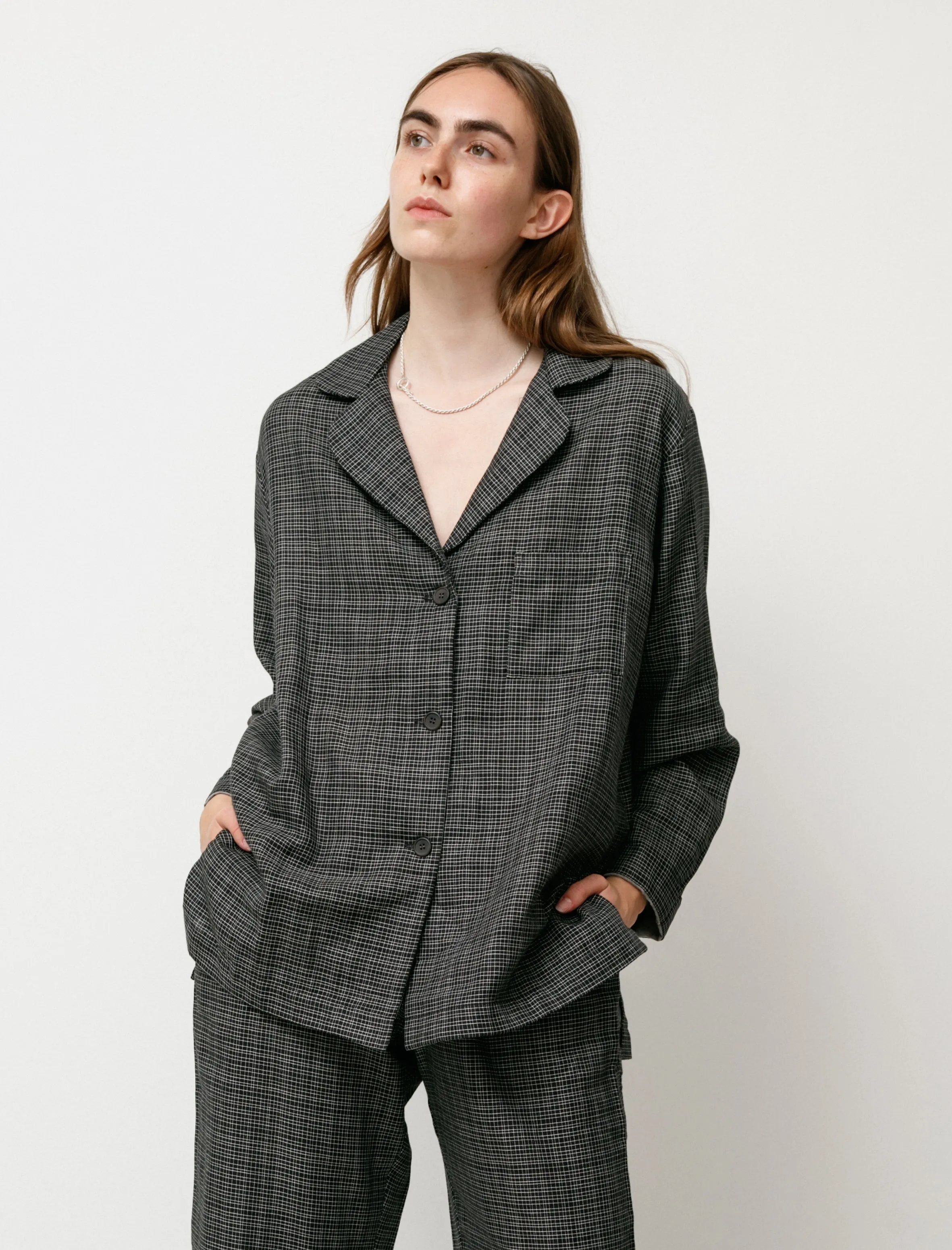 Women's Pyjama Set Black Grid Plaid sold by SHOP NEIGHBOR product image thumbnail 2