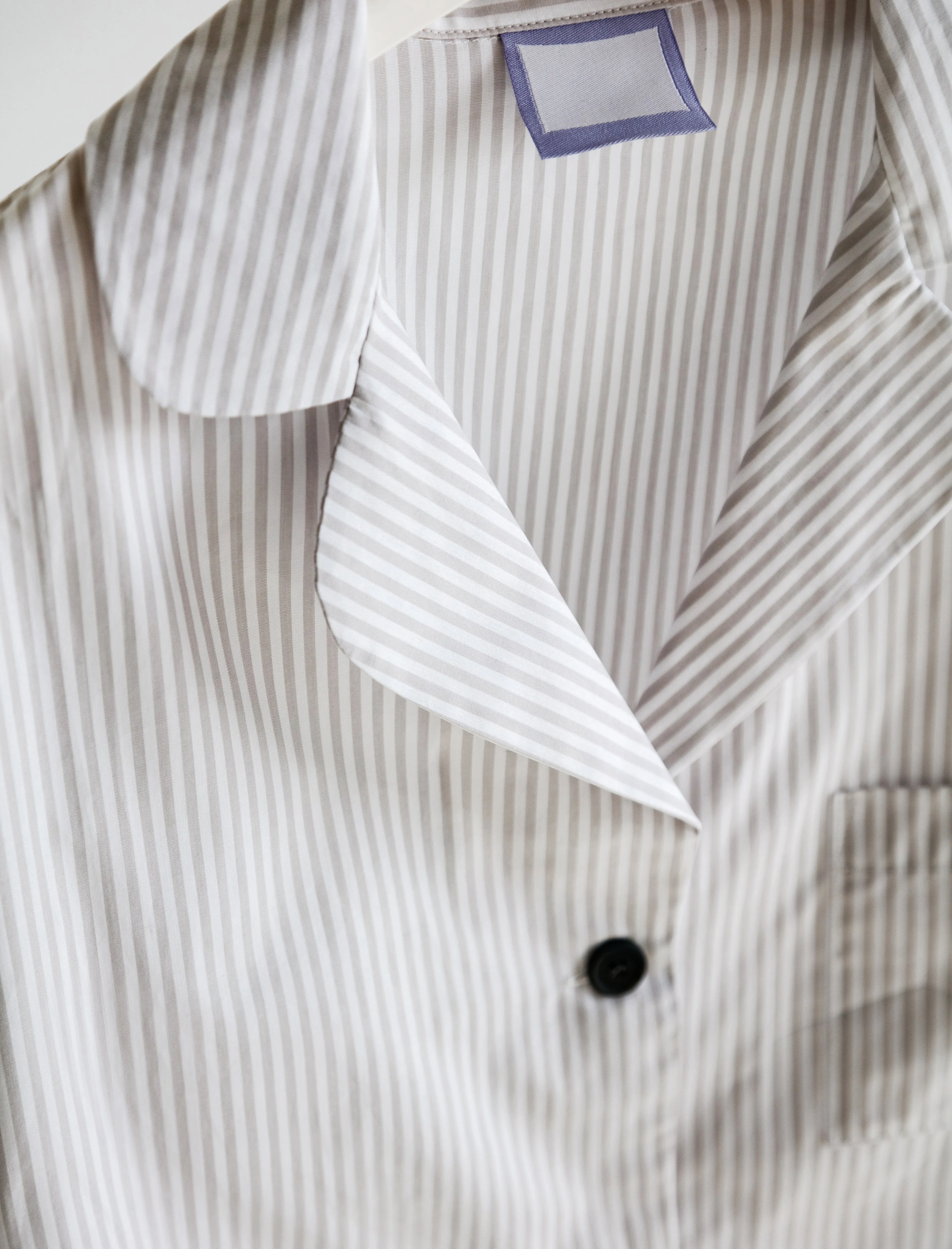 Women's Pyjama Set White/Taupe Stripes sold by SHOP NEIGHBOR product image thumbnail 5
