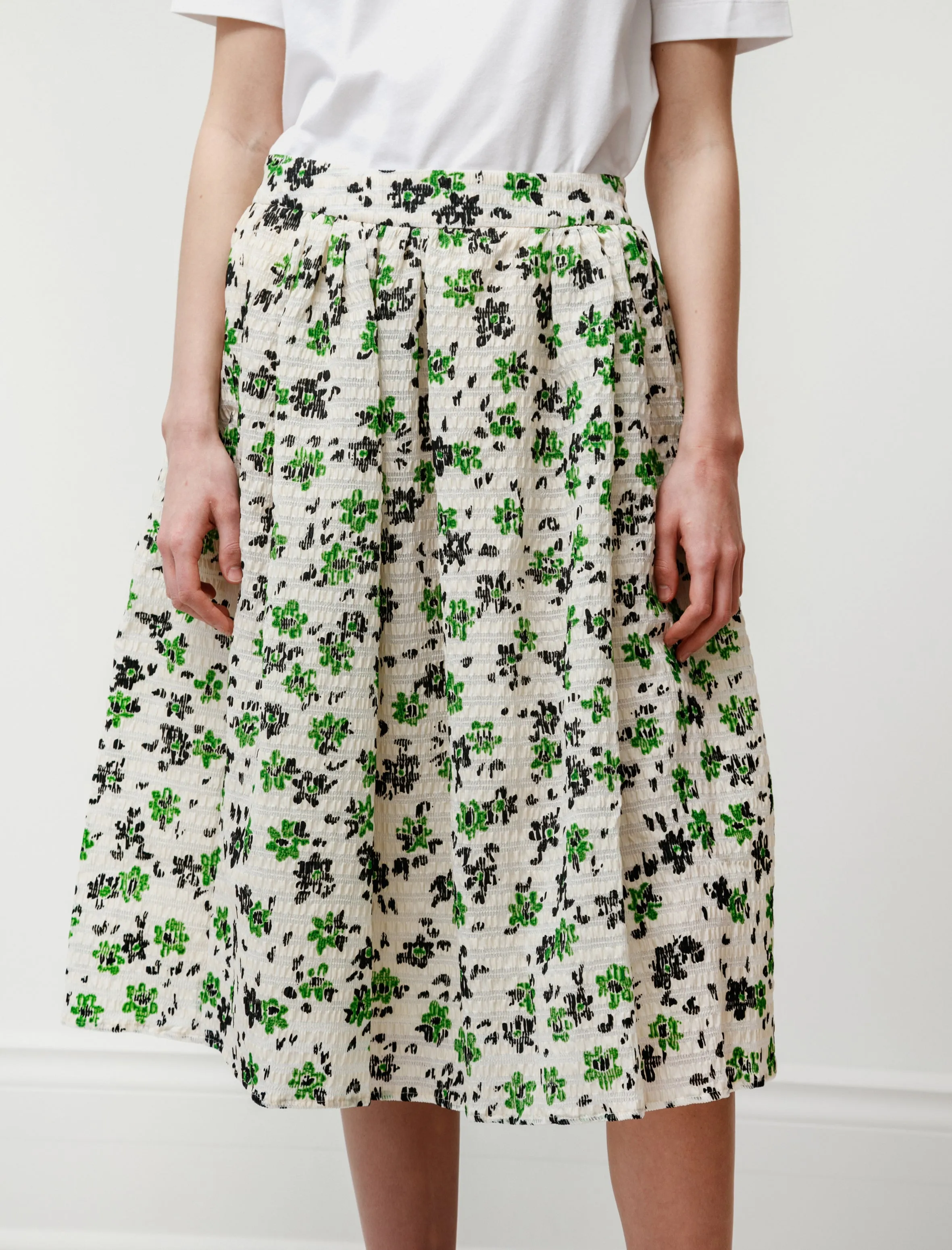 Wade Gathered Skirt Green/Cream sold by SHOP NEIGHBOR product image thumbnail 2