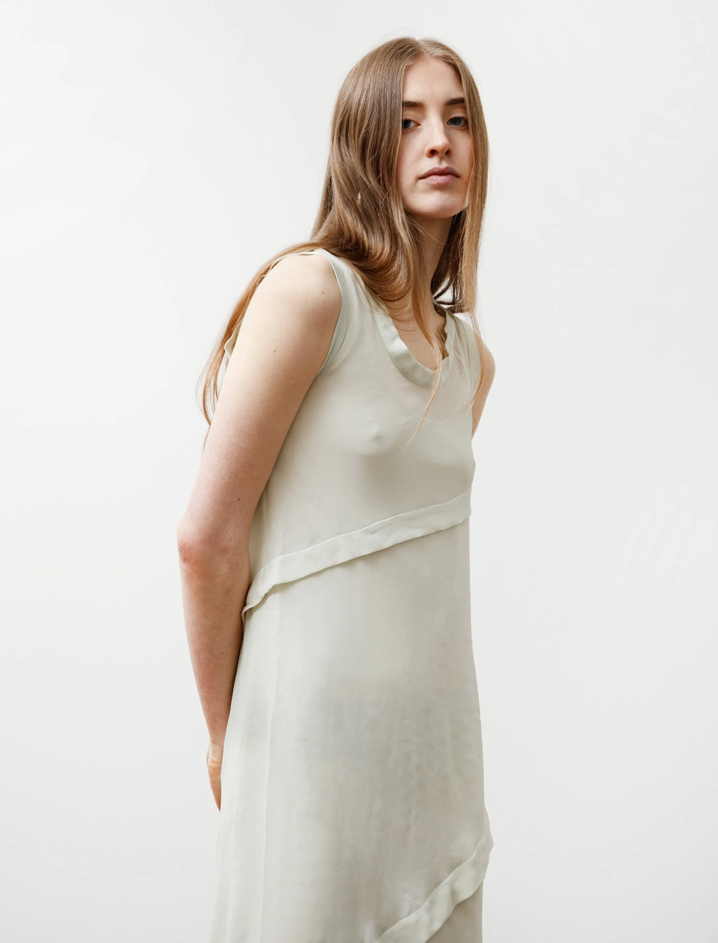 Layered Georgette Dress Pastel Green sold by SHOP NEIGHBOR product image thumbnail 4
