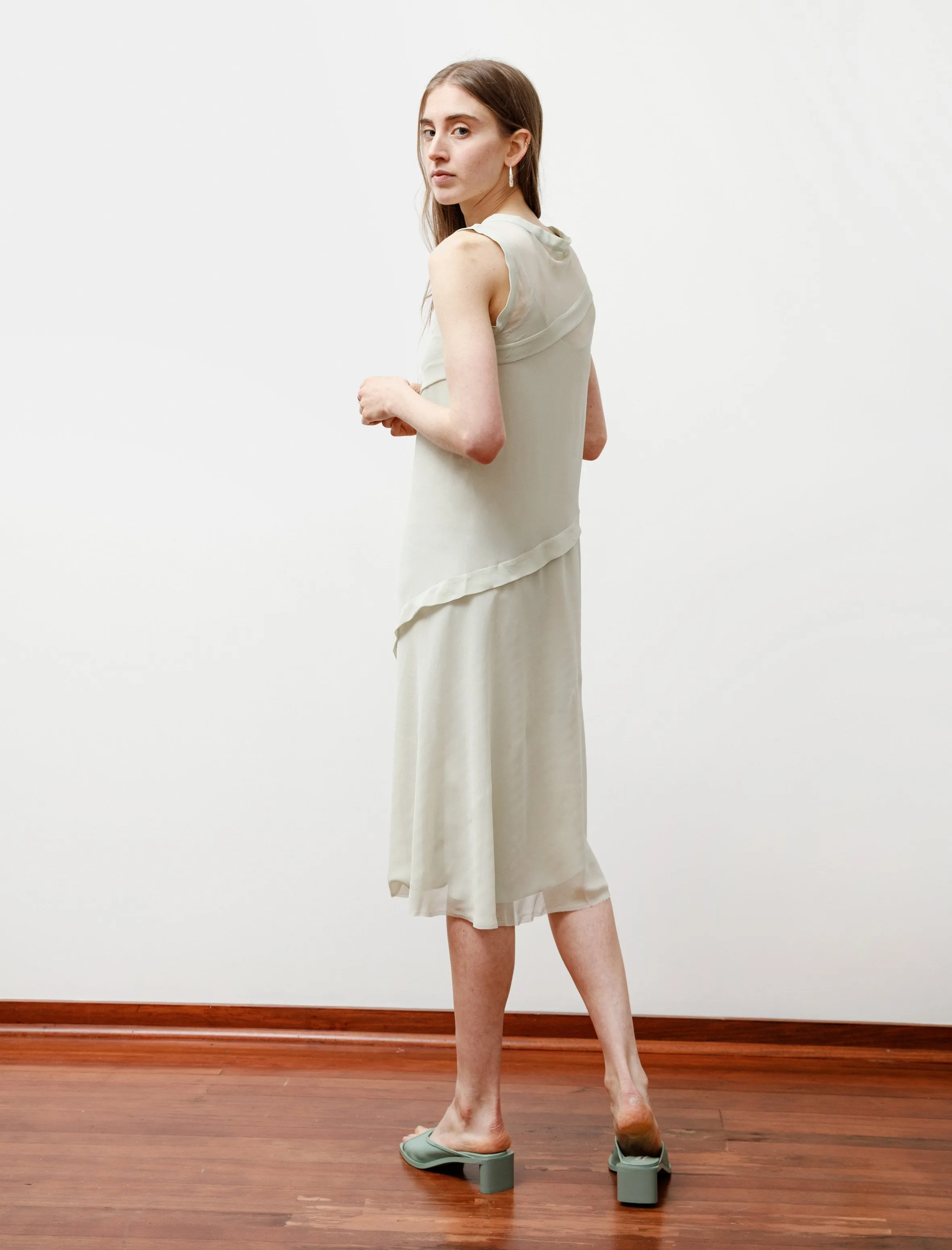 Layered Georgette Dress Pastel Green sold by SHOP NEIGHBOR product image thumbnail 2