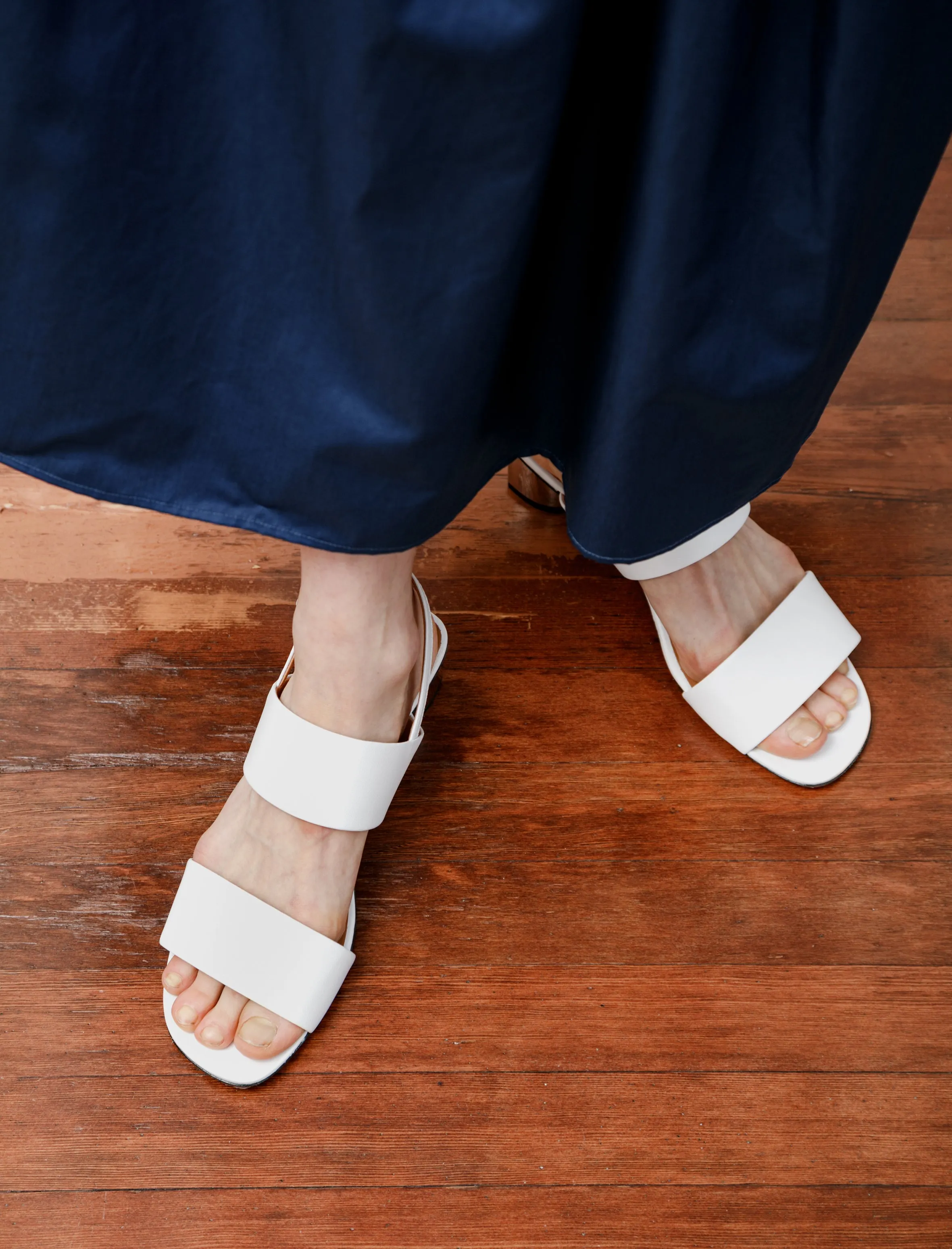 Leonie Double Strap Sandal White sold by SHOP NEIGHBOR product image thumbnail 4