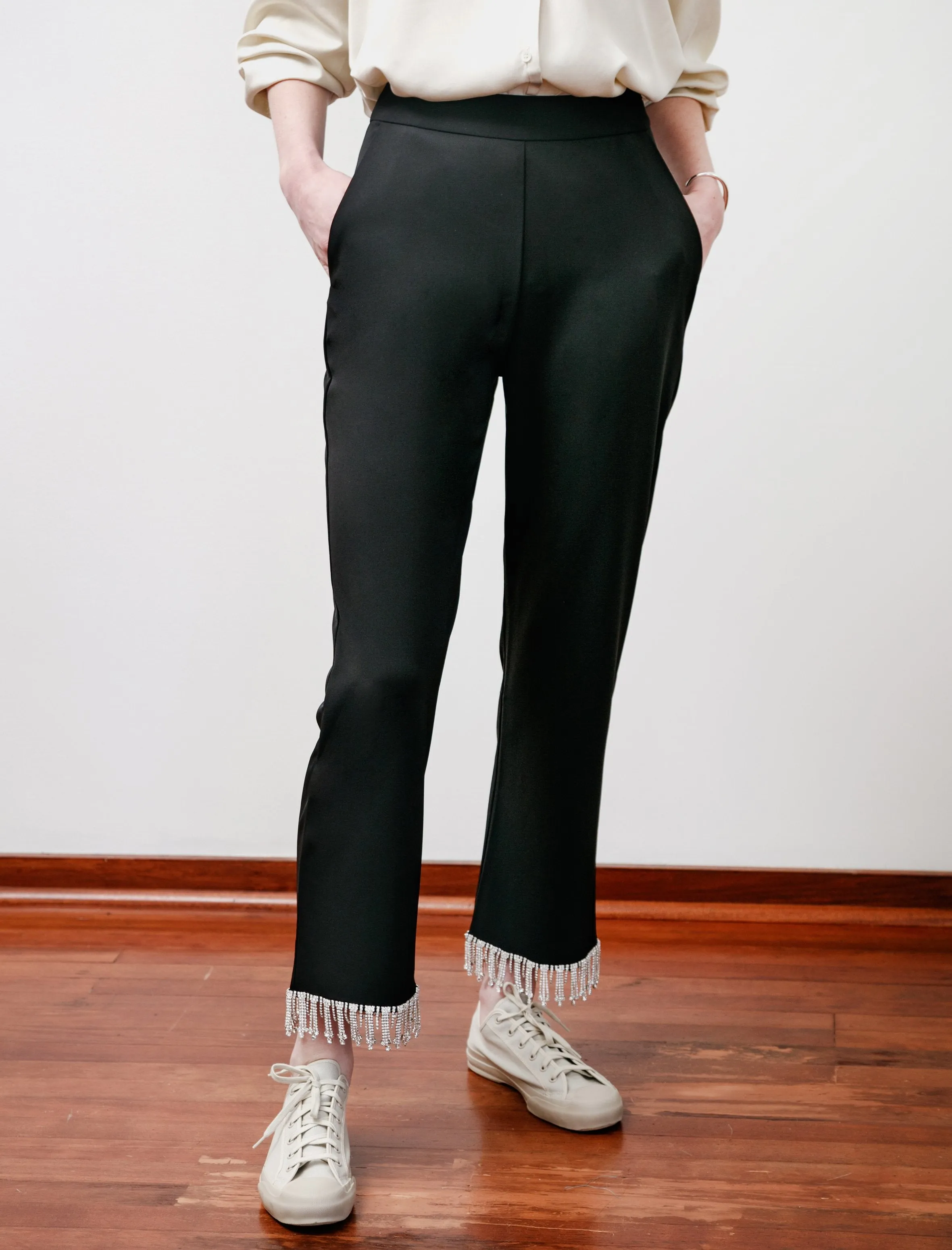 Hank Crystal Hem Trousers Black sold by SHOP NEIGHBOR product image thumbnail 4