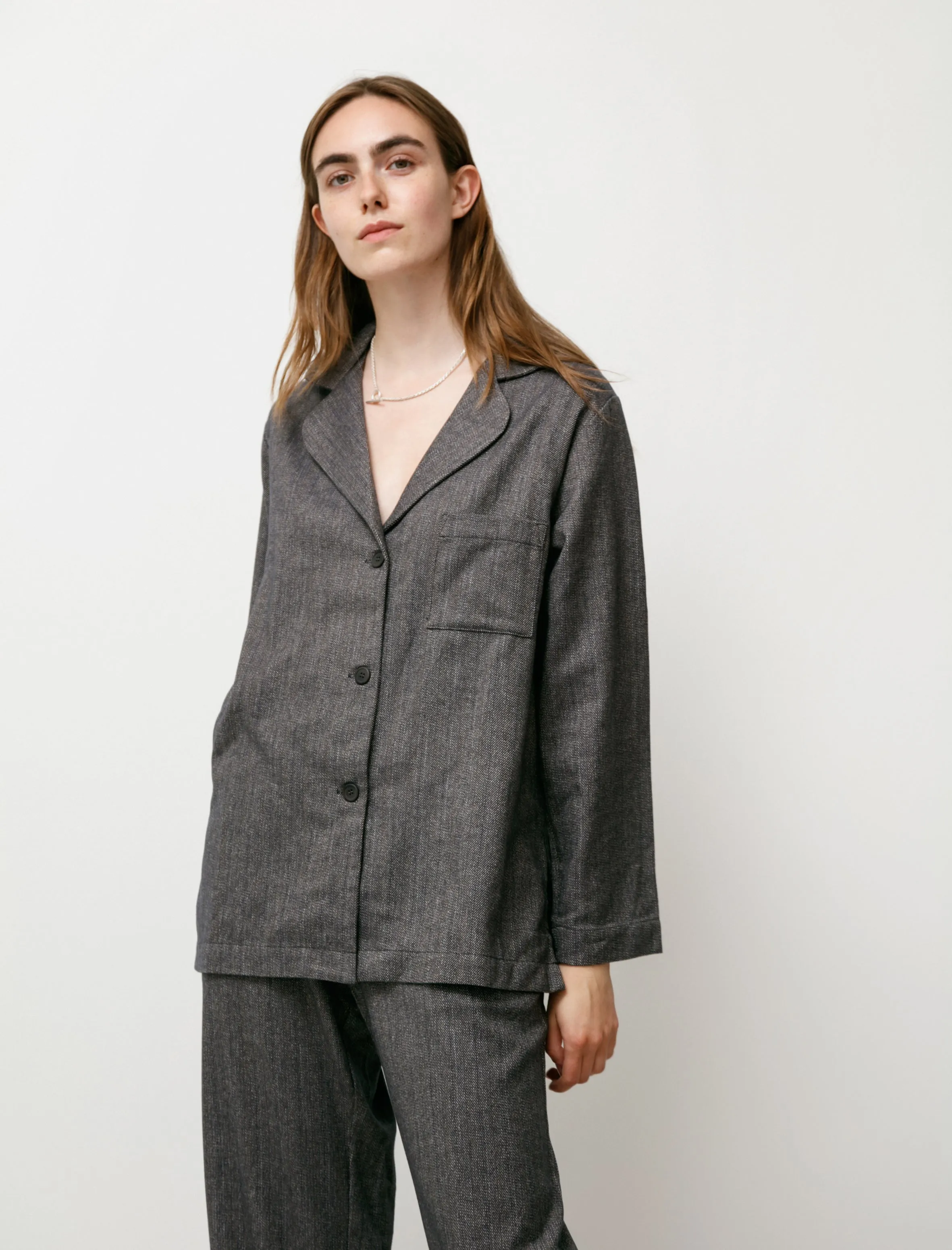 Womens Pyjama Set Brushed Cotton Navy/Tan sold by SHOP NEIGHBOR product image thumbnail 2