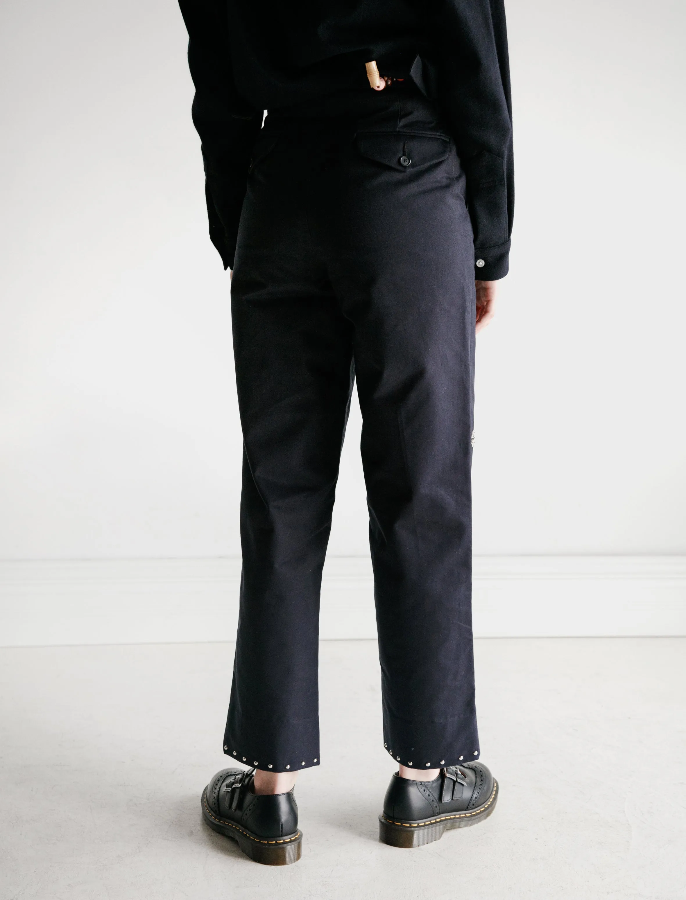Navy Studded Side Tie Trouser sold by SHOP NEIGHBOR product image thumbnail 4