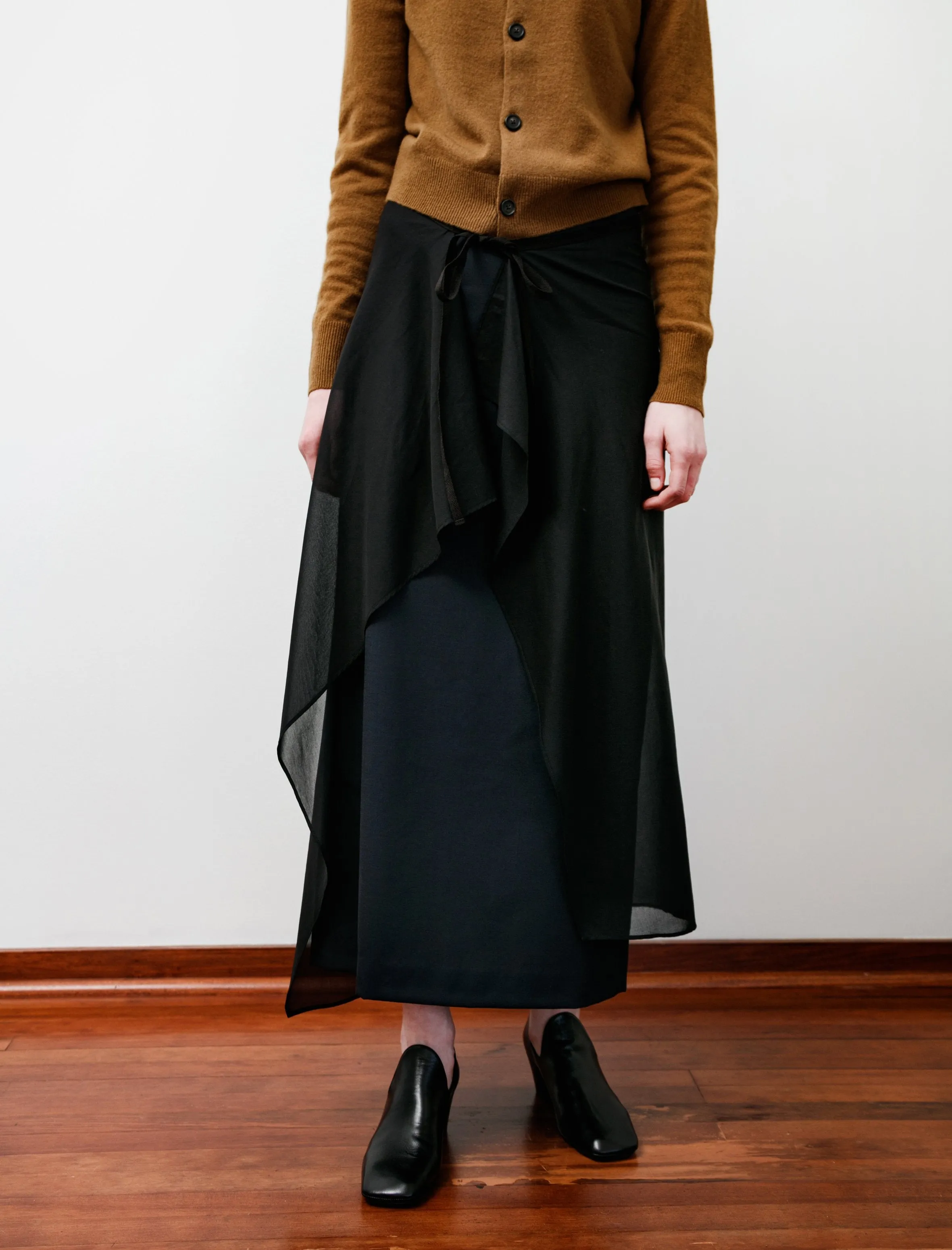 Double Layer Float Skirt Black/Navy sold by SHOP NEIGHBOR product image thumbnail 5