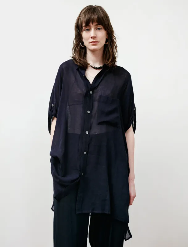 Cotton Gauze Maxi Shirt Navy sold by SHOP NEIGHBOR