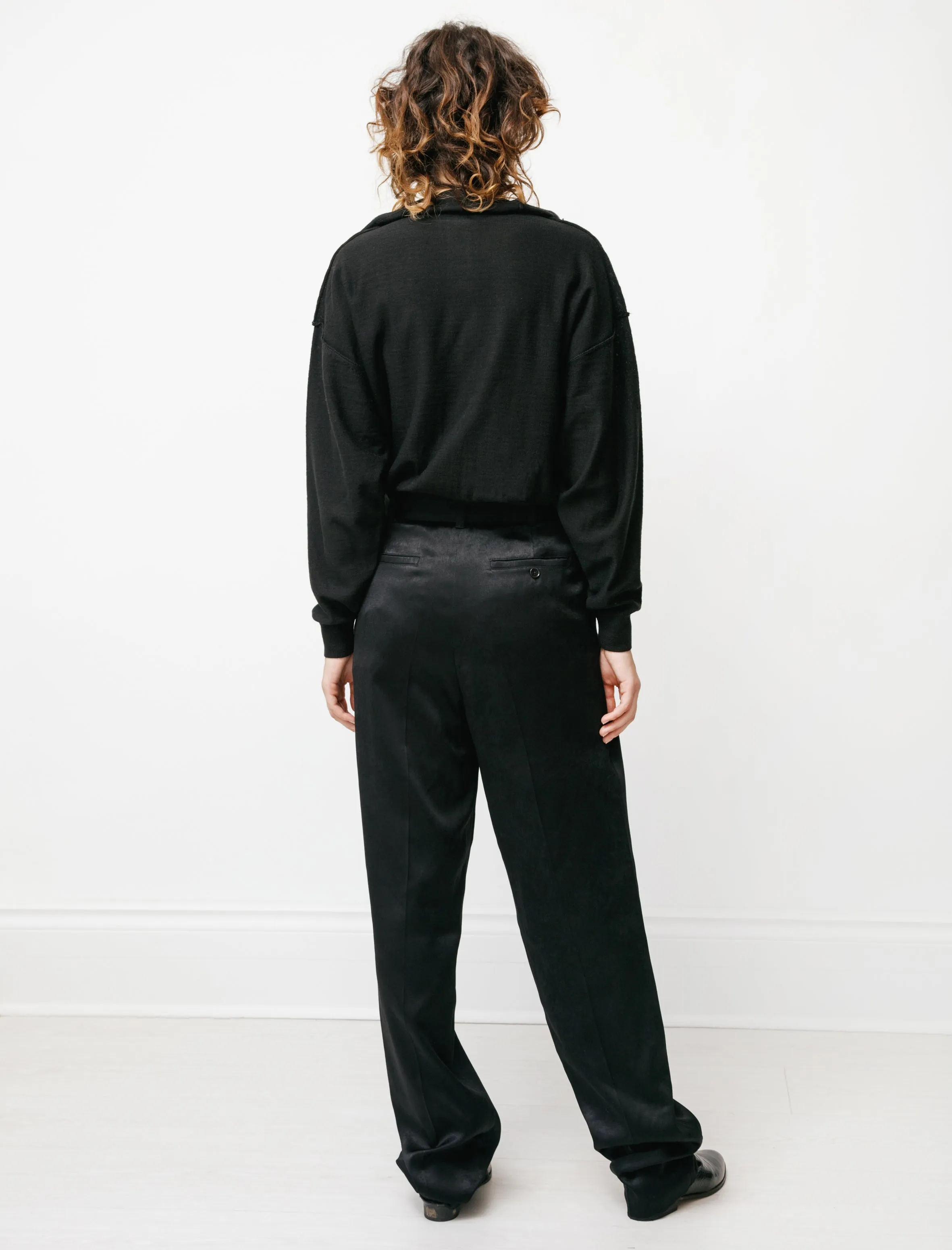Pleated Pants Satin Black sold by SHOP NEIGHBOR product image thumbnail 4