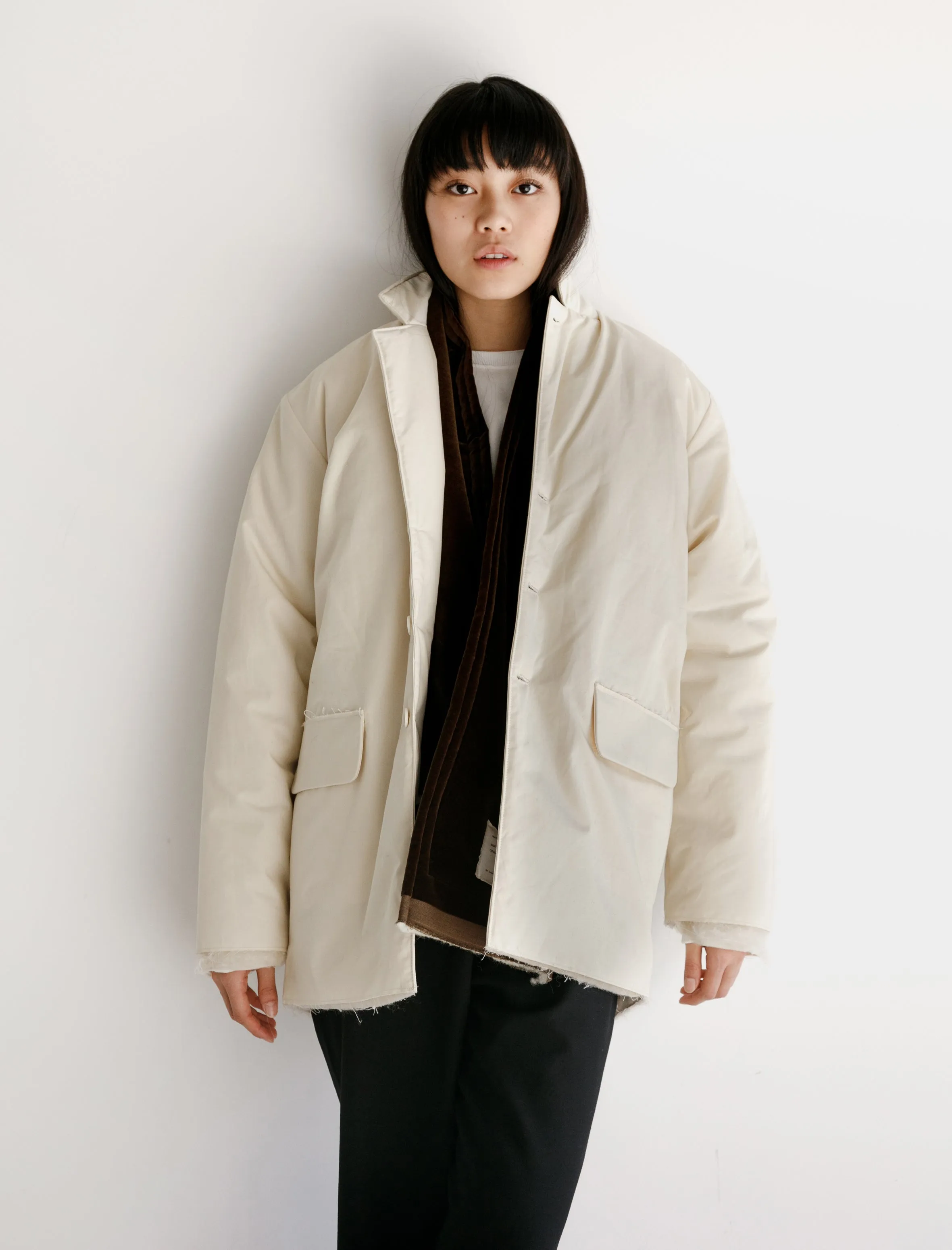 Padded Square Jacket Waxed Cotton White sold by SHOP NEIGHBOR product image thumbnail 2