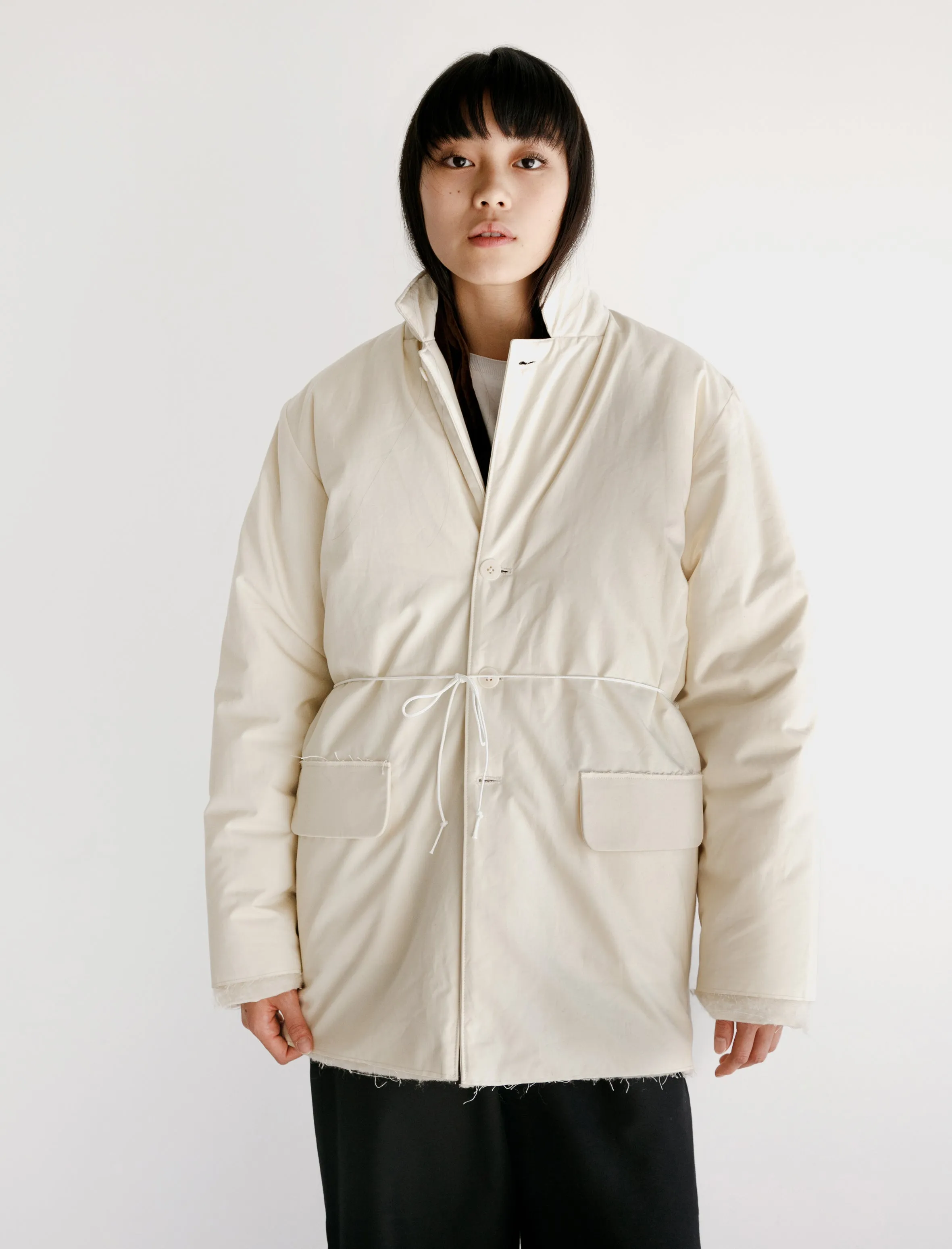 Padded Square Jacket Waxed Cotton White sold by SHOP NEIGHBOR product image thumbnail 5