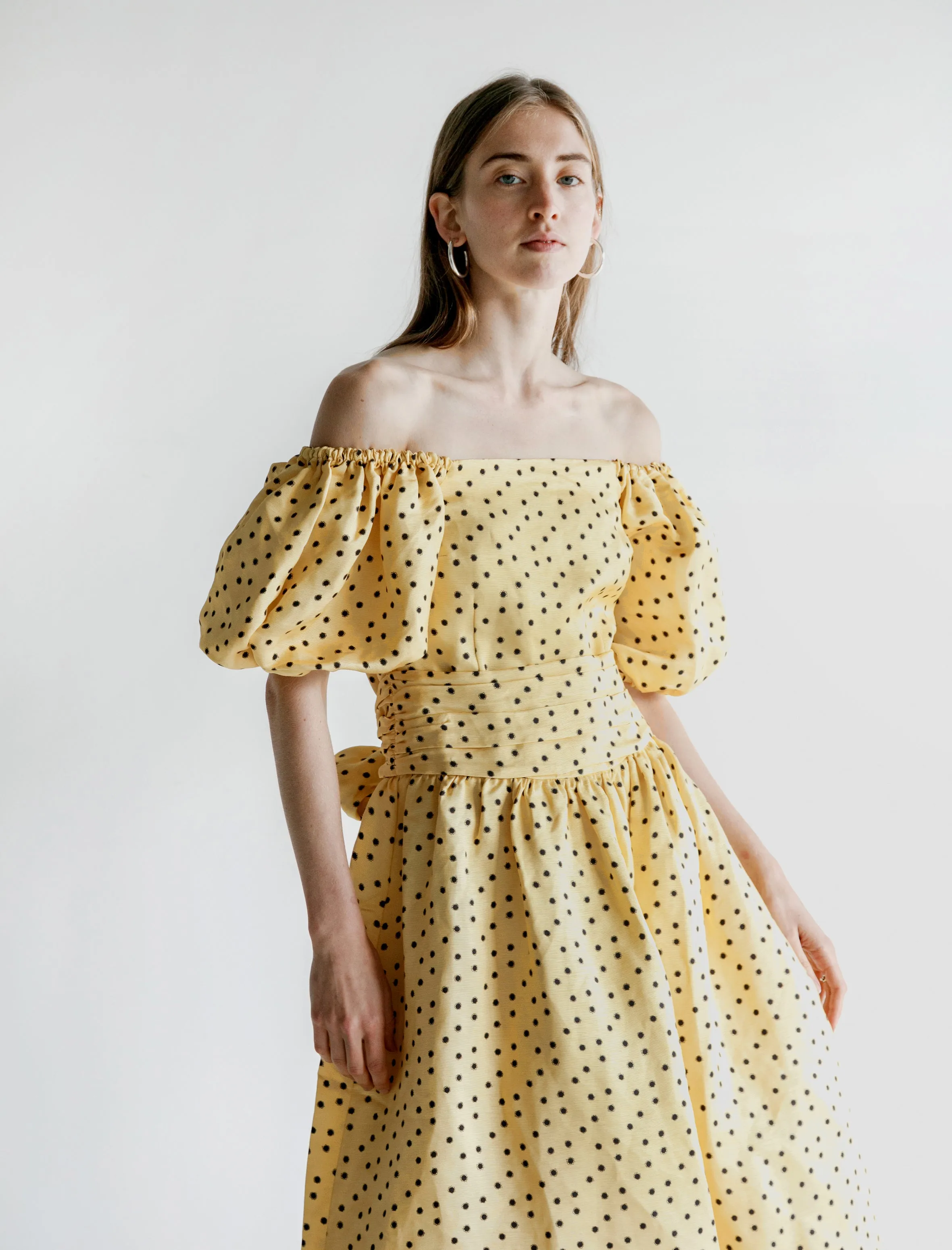 Eden Fitted Dress Banana/Black sold by SHOP NEIGHBOR product image thumbnail 2