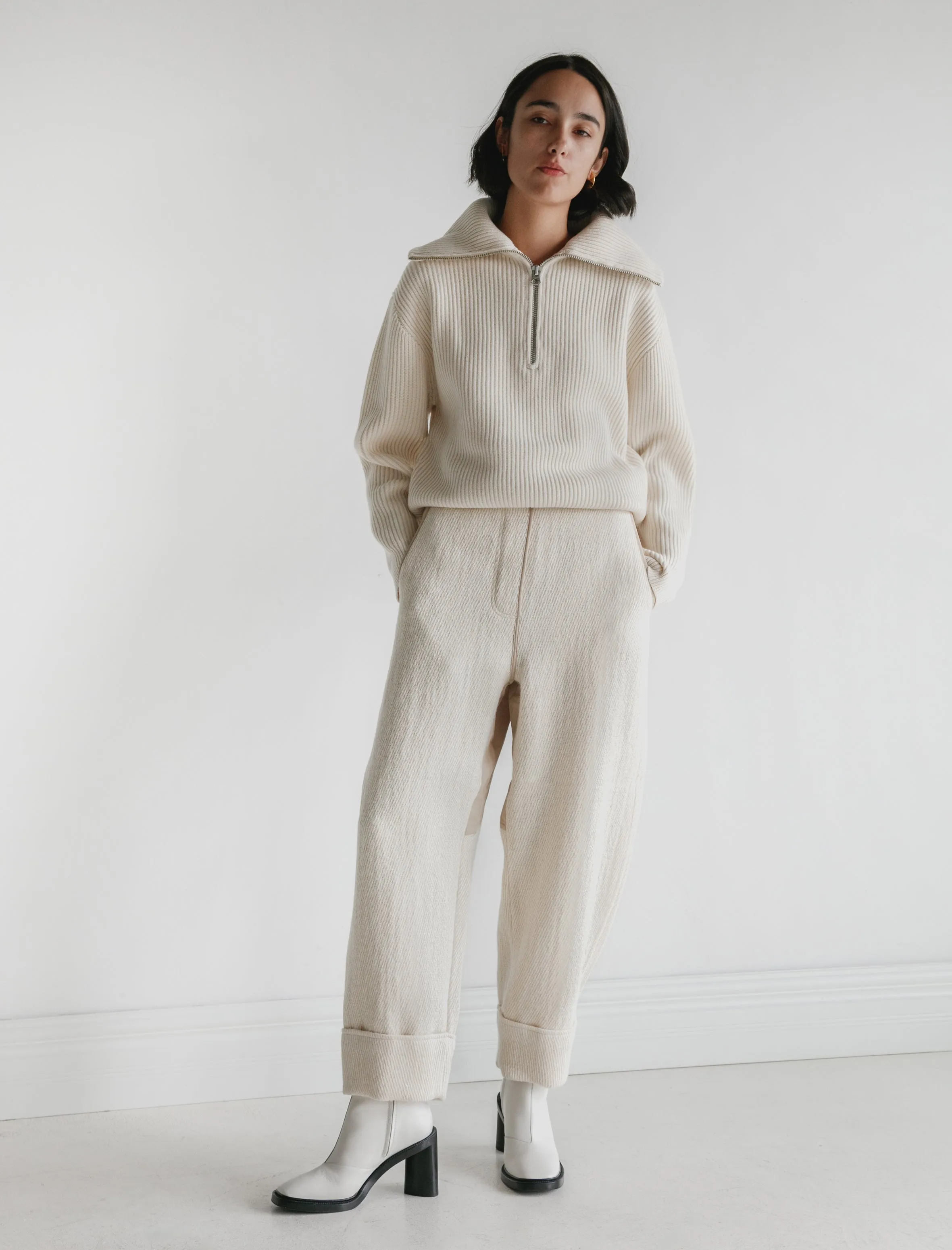 Pannia Twill Pants Ecru sold by SHOP NEIGHBOR