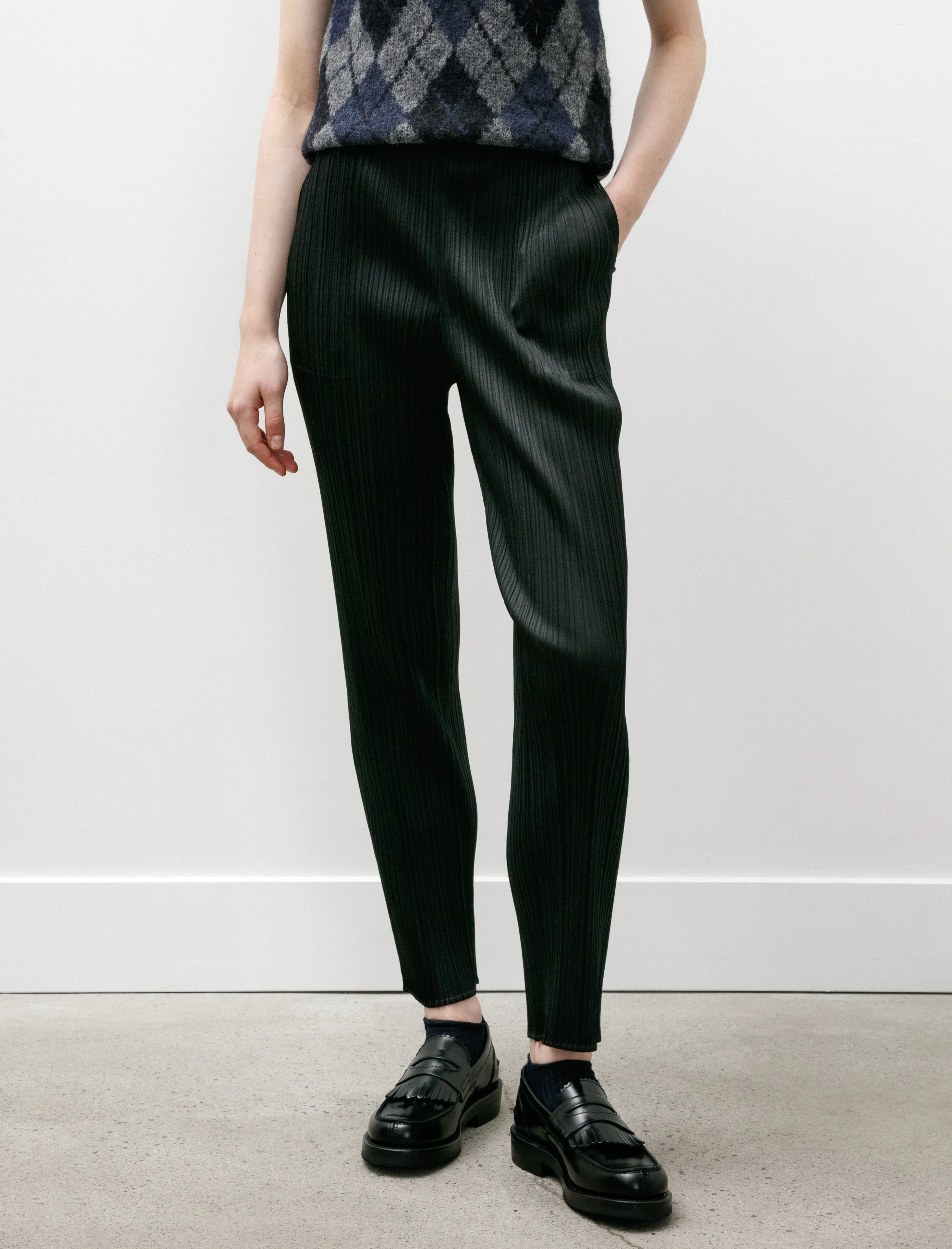 Basics Straight Pants Black sold by SHOP NEIGHBOR product image thumbnail 2