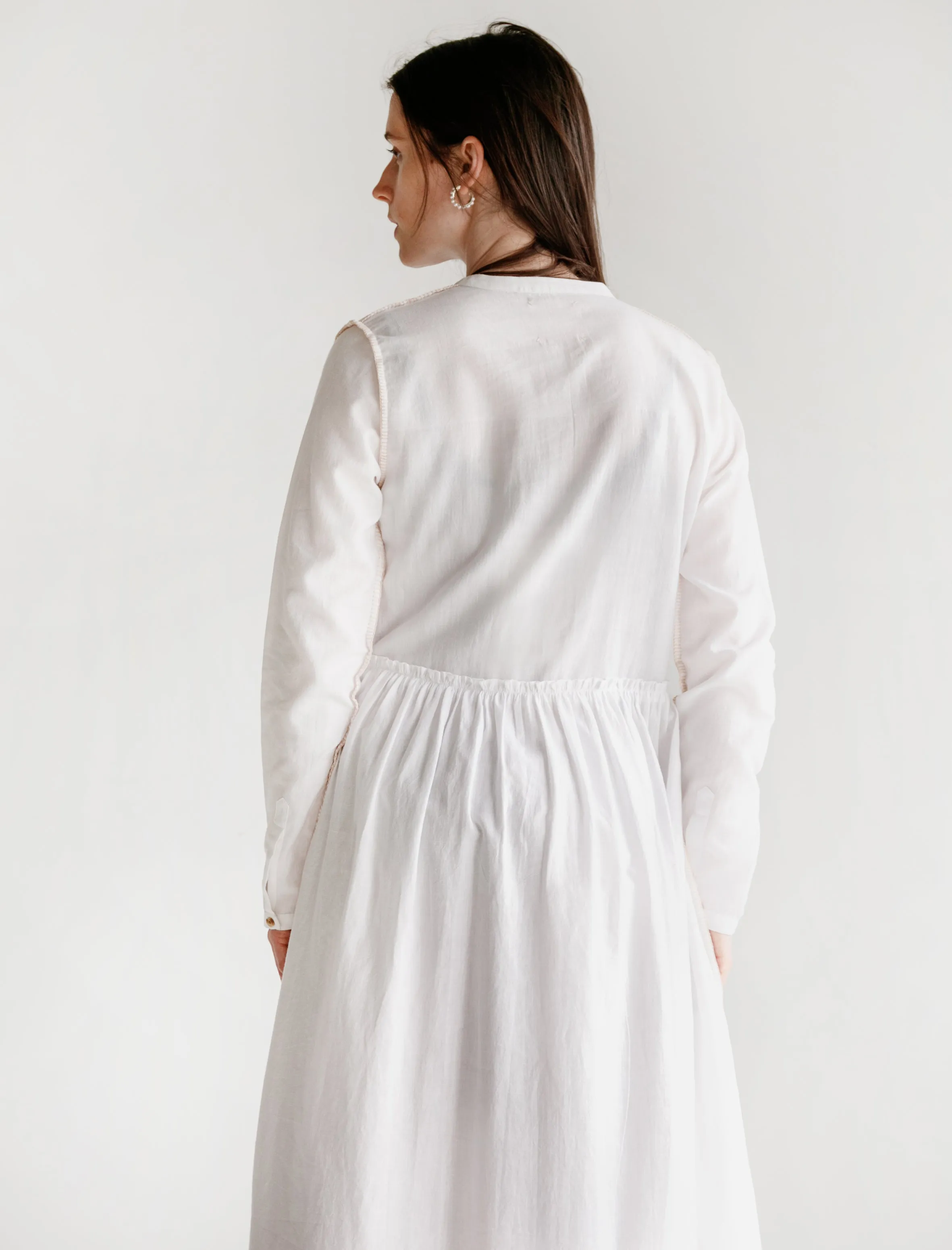 Phyphy Double Thread Khadi Dress White sold by SHOP NEIGHBOR product image thumbnail 5