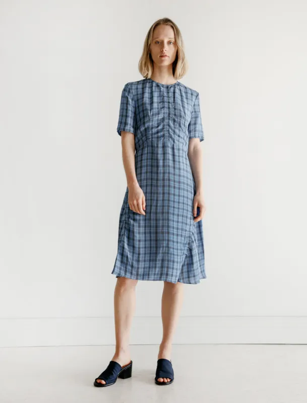 Debby Liquid Check Indigo/Palace Blue made by SHOP NEIGHBOR