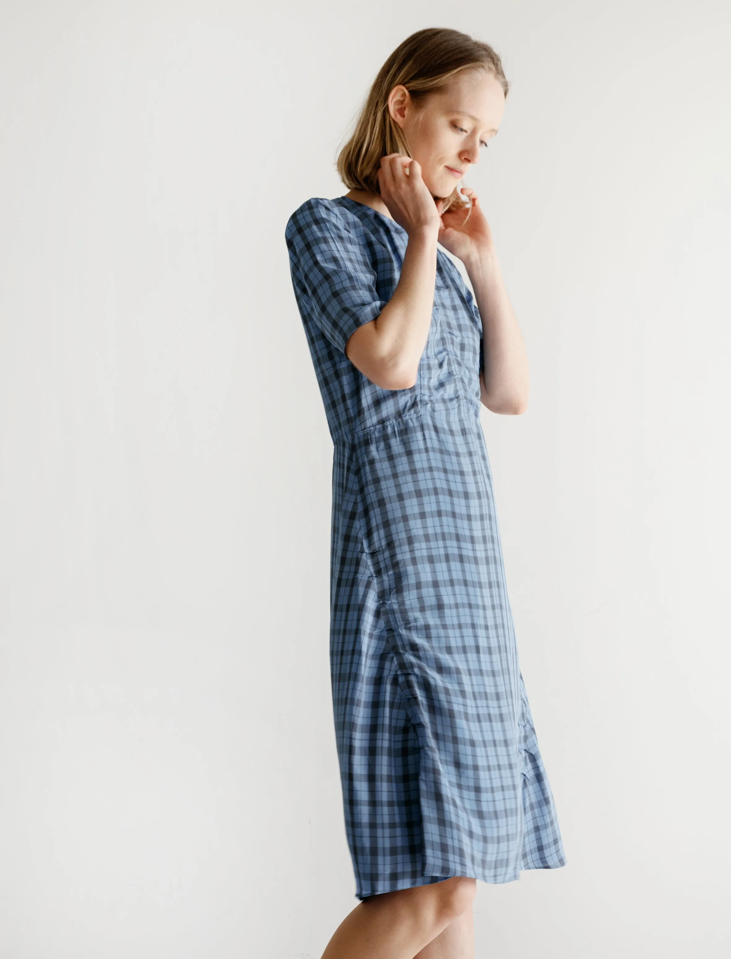 Debby Liquid Check Indigo/Palace Blue sold by SHOP NEIGHBOR product image thumbnail 2