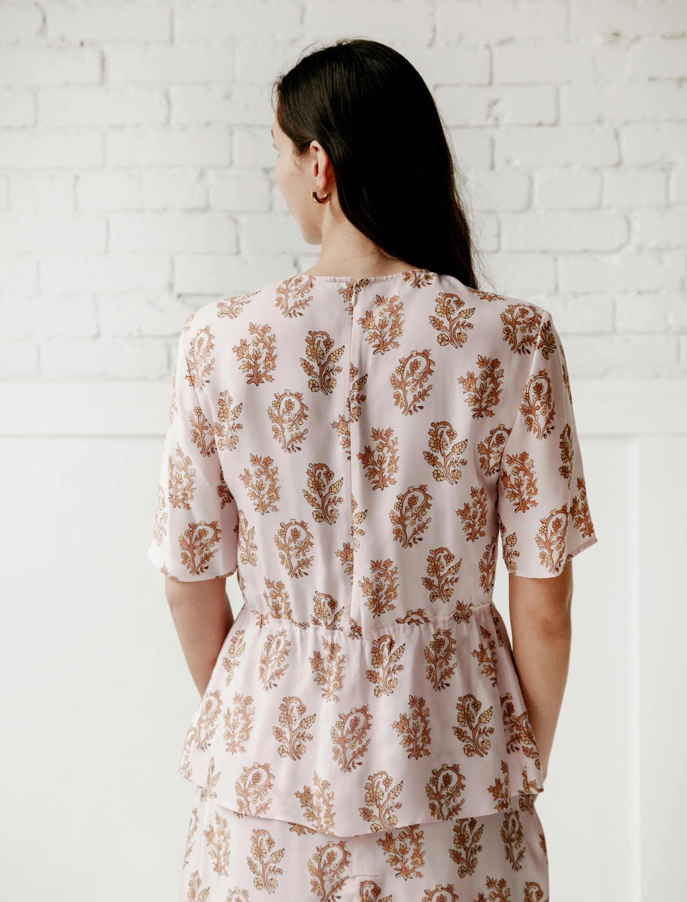 Taty Flower Blouse Pink/Orange sold by SHOP NEIGHBOR product image thumbnail 3