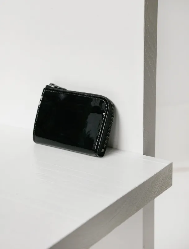 275 Mini Zipped Wallet Patent Calf sold by SHOP NEIGHBOR